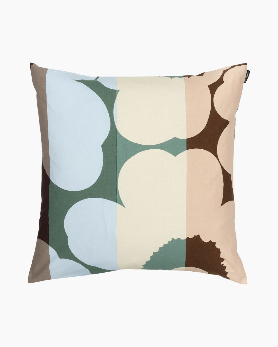 Unikko Ralli cushion / pillow cover 50x50cm brown, petrol, pink 071451873