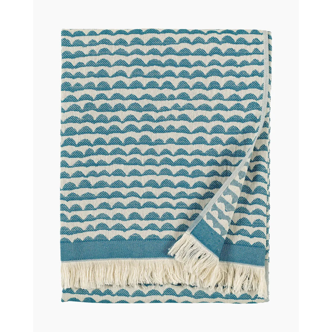 Papajo beach towel 100x180 cm off white / turquoise 071545 170