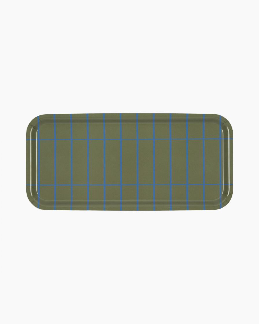 TIILISKIVI TRAY 15X32CM olive,sky blue 071550 650
