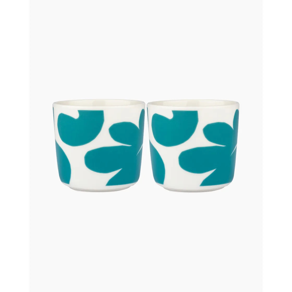 Oiva / Leikko coffee cup 2dl, without handle, 2 pcs white / teal 071596 170