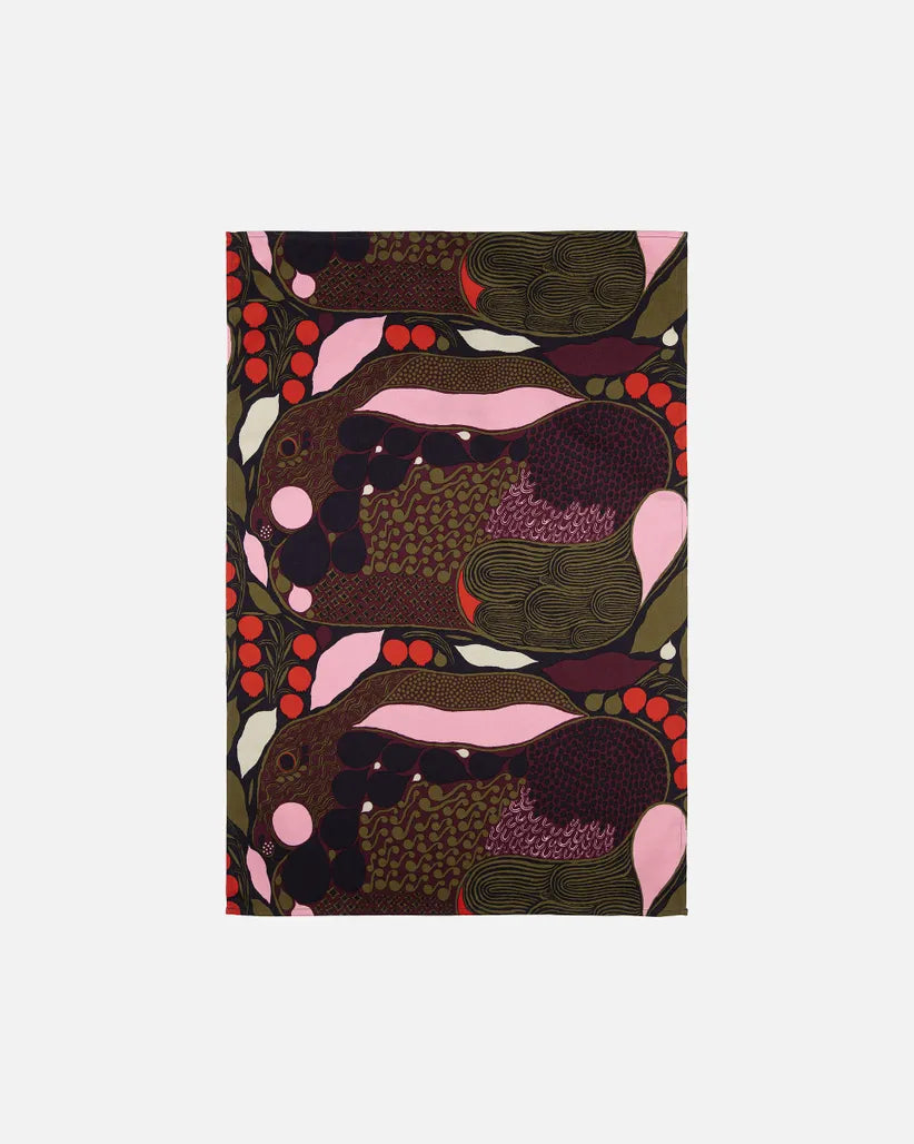 Pieni Rusakko rabbit Kitchen Towel 43x70 Cm dark blue, red, brown  071970 530
