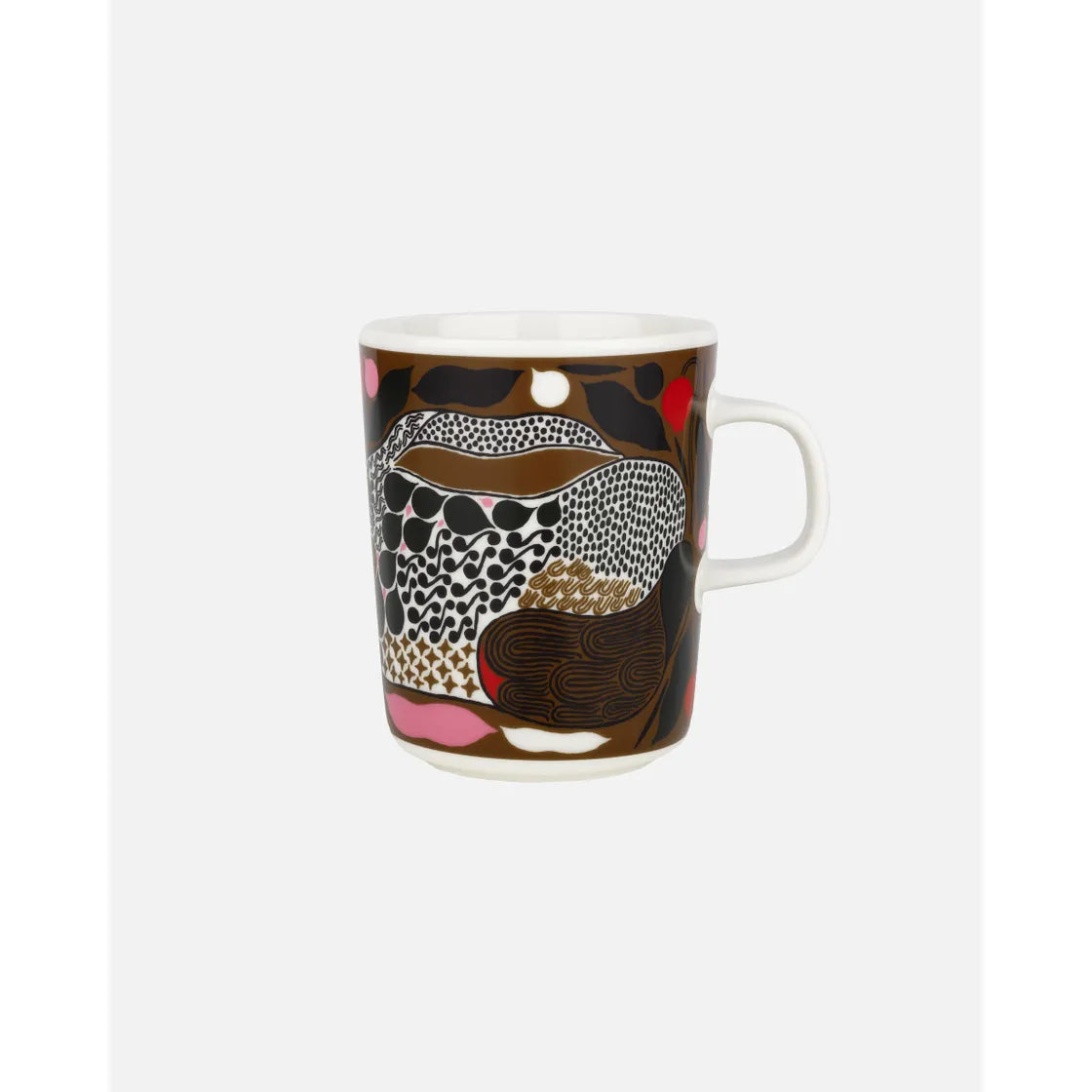 Oiva/Rusakko rabbit mug 2,5 dl White / brown / dark green / red : 072026 186