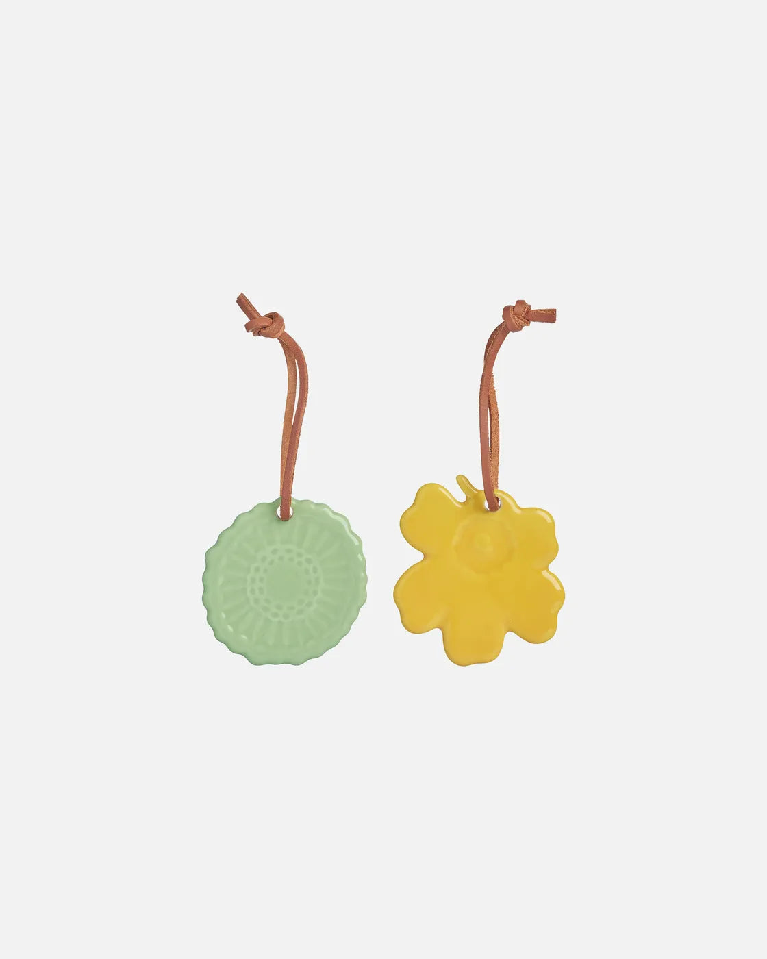 SPRING ORNAMENT SET 2 PCS light yellow, mint valkoinen kivitavara 072344 260