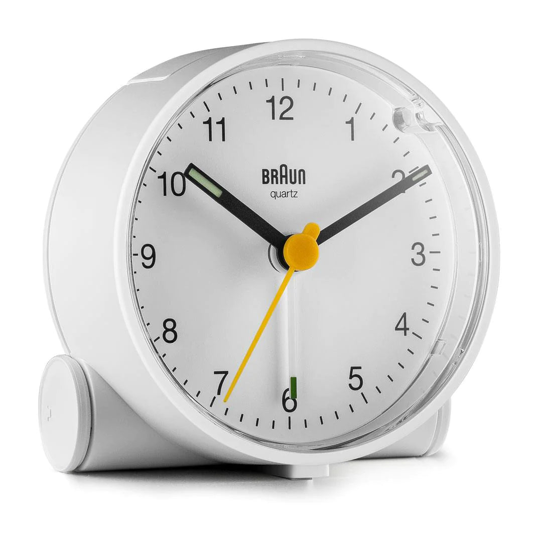 BC01W Classic Analogue Alarm Clock - White