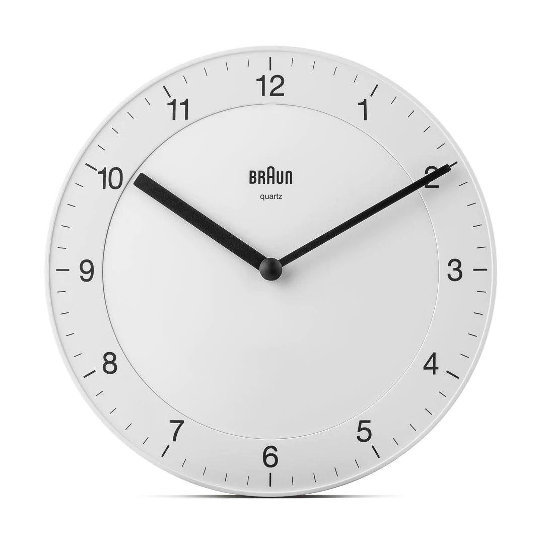BC06 Classic Analogue Wall Clock - White