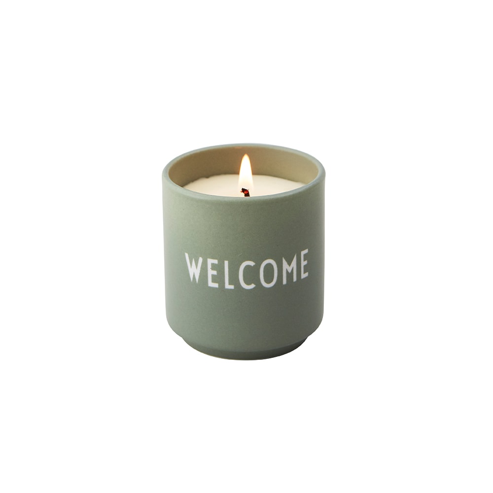 Scented Candle WELCOME, Small (Green)