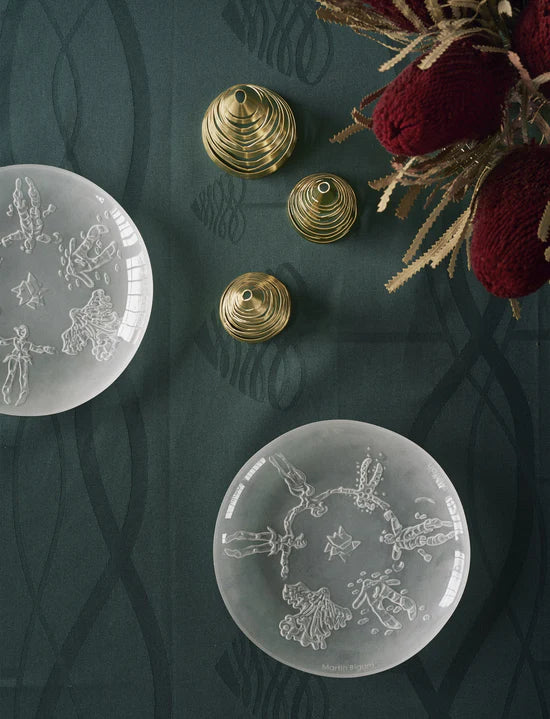 Christmas plate glass juleassiette 22 cm "A Family"