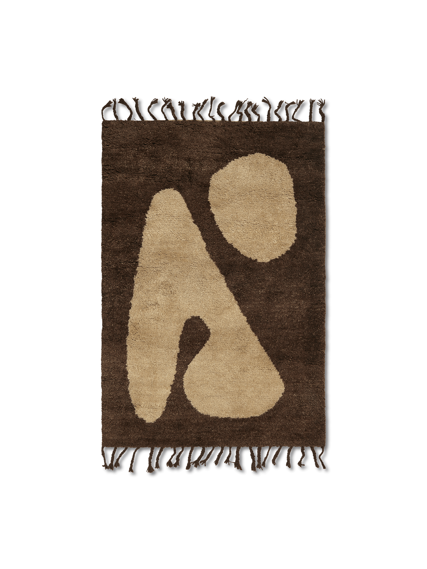 Abstract Rug - Small - Brown/Off-white