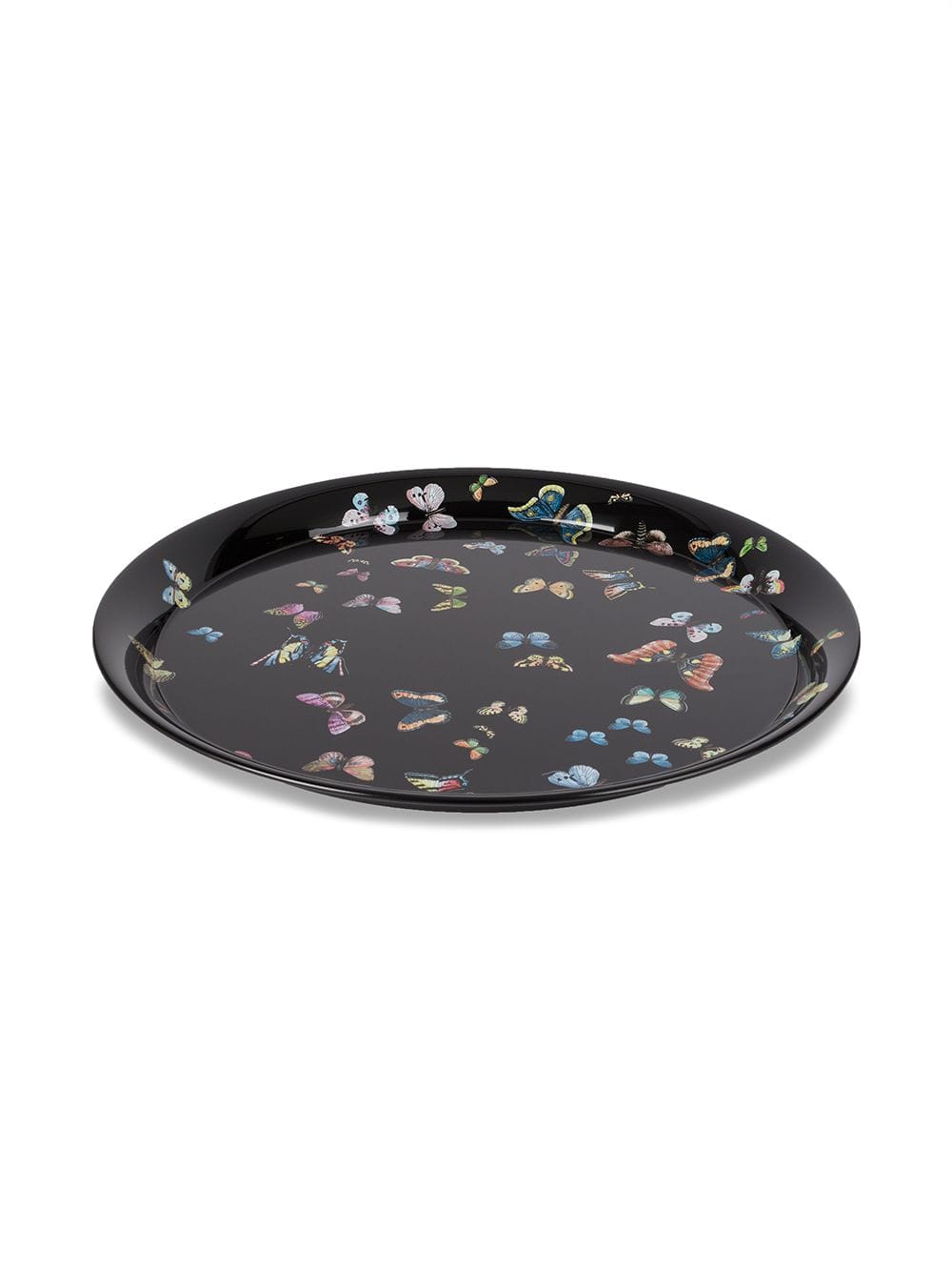 Fornasetti tray round 60 cm -Farfalle colour/black