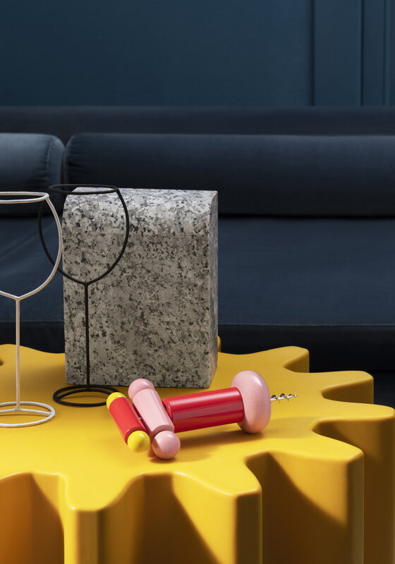 ES17 2 Sottsass corkscrew, red - pink - yellow