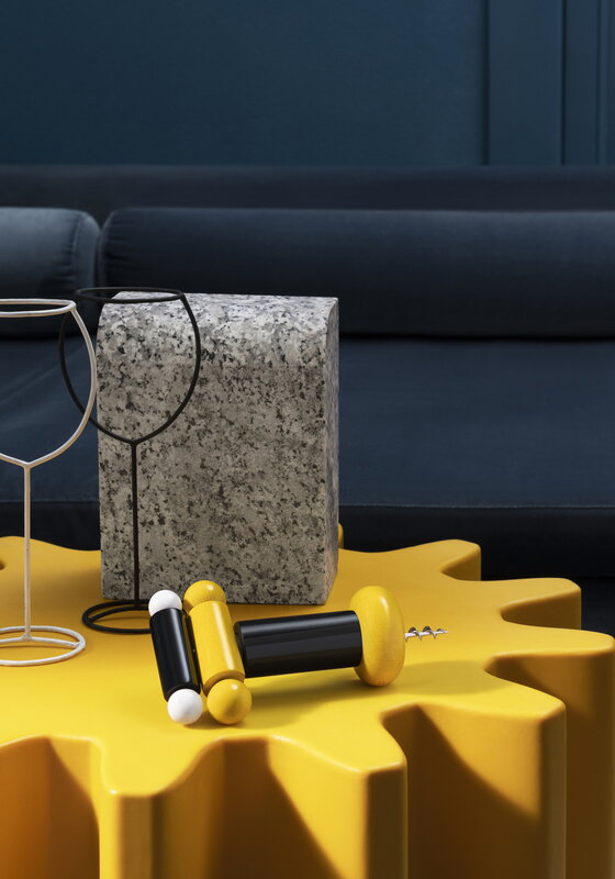 ES17 1 Sottsass corkscrew, black - yellow - white