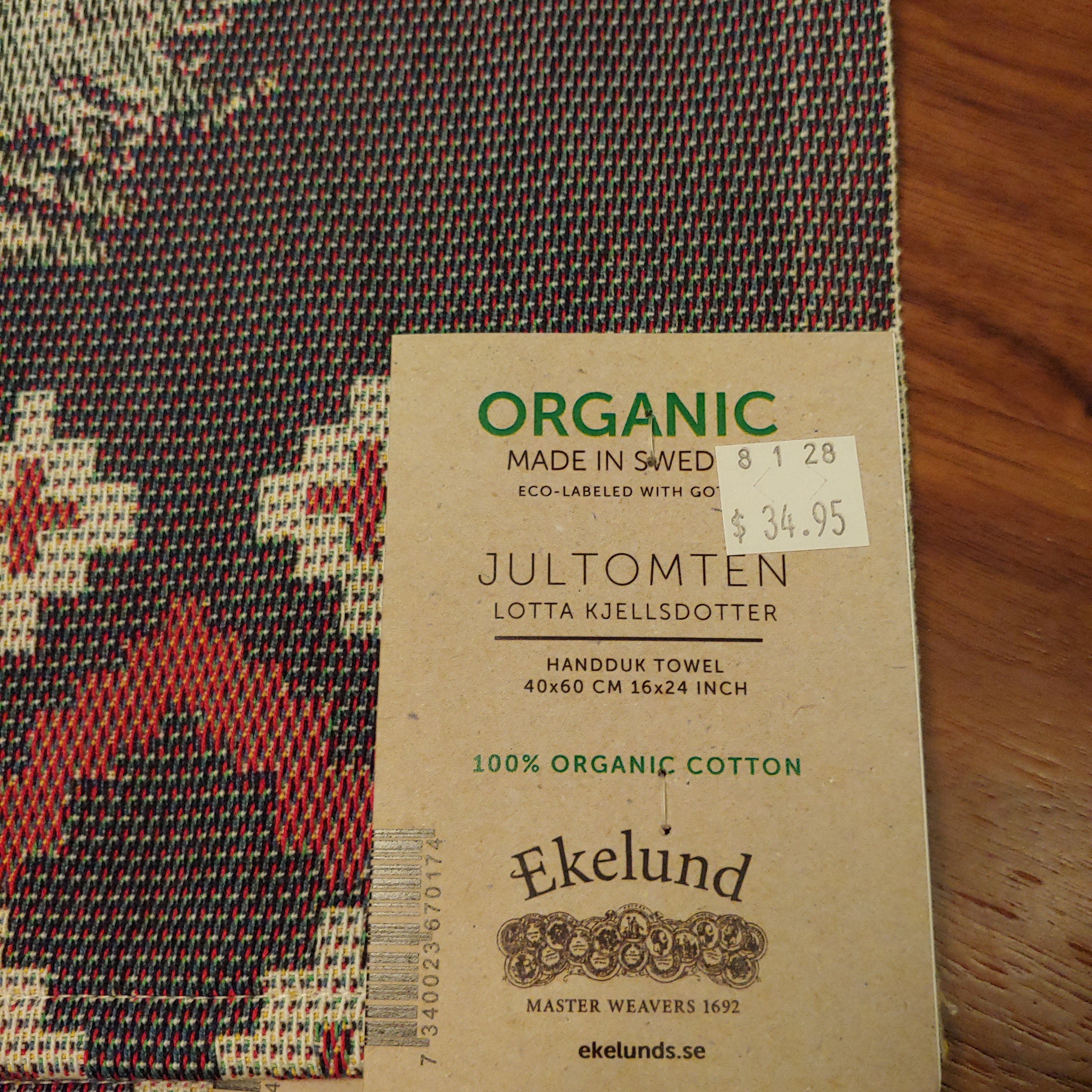 Tea towel 40x60 cm Christmas Santa Jutomten