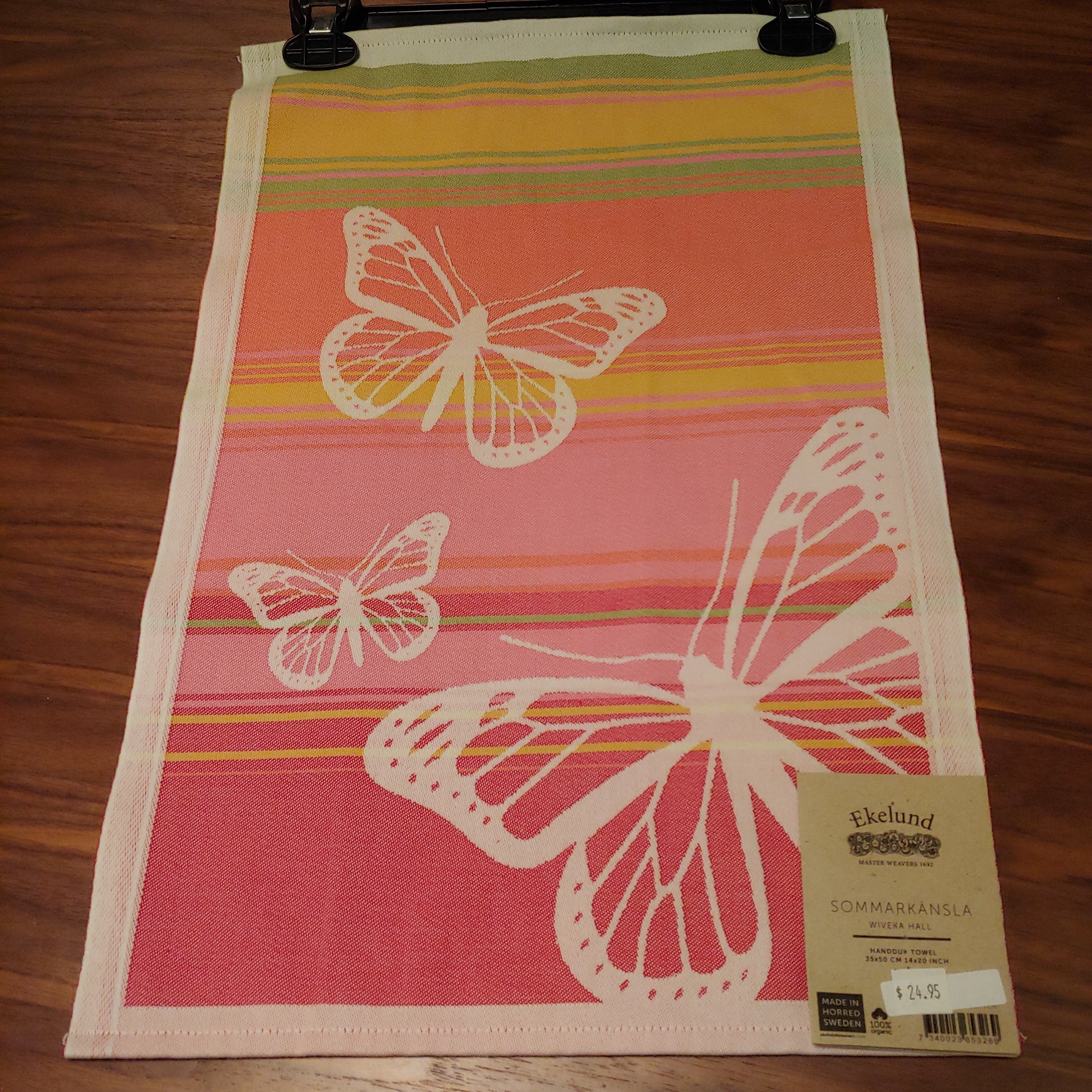SALE Tea towel 35x50 cm butterflies Sommarkansla