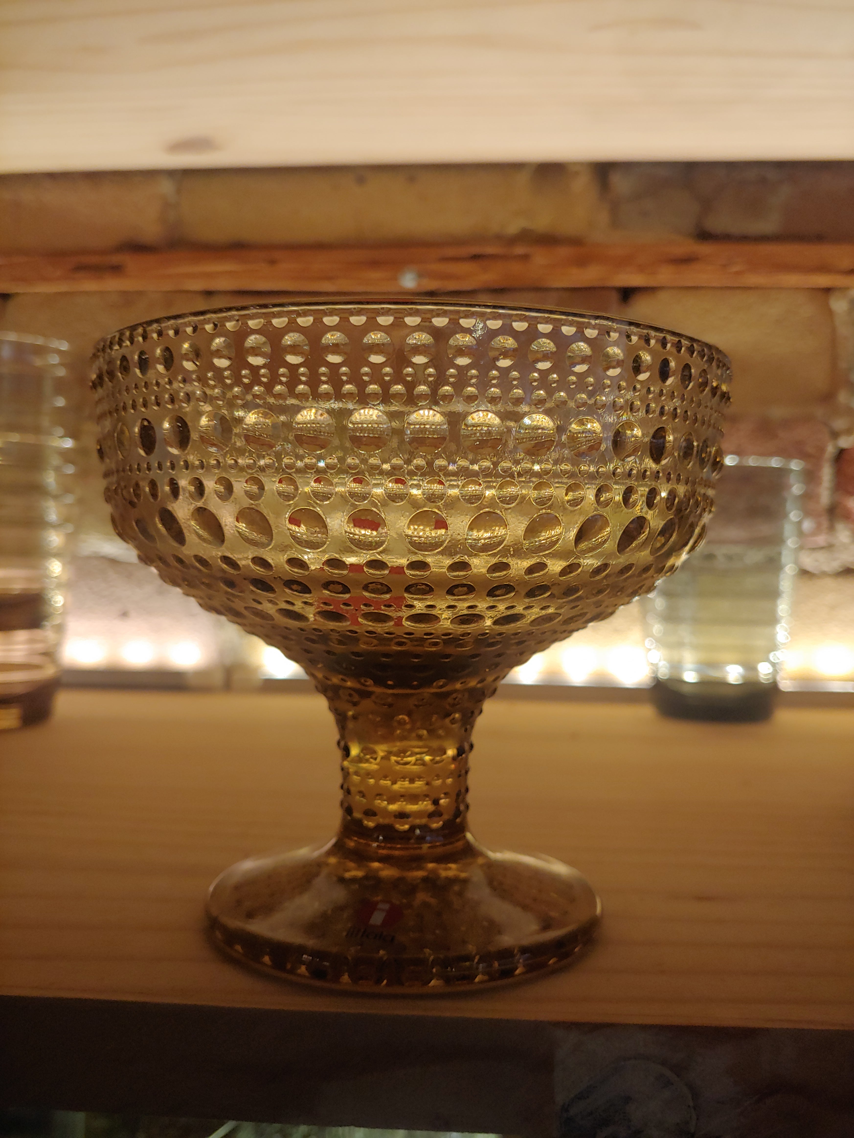 iittala Kastehelmi glass footed bowl ,35 l *