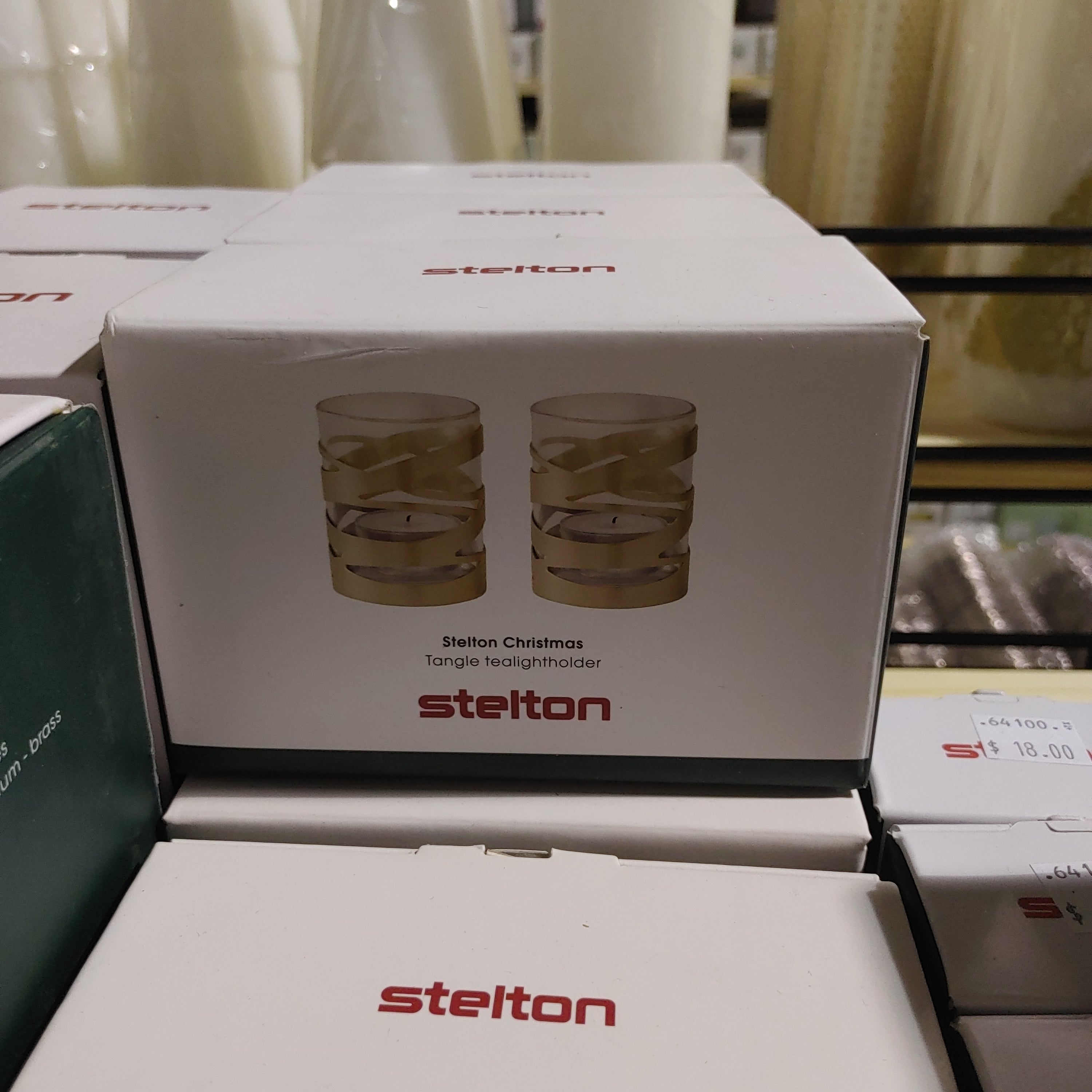 Tangle tealightholder, 2 pcs - brass