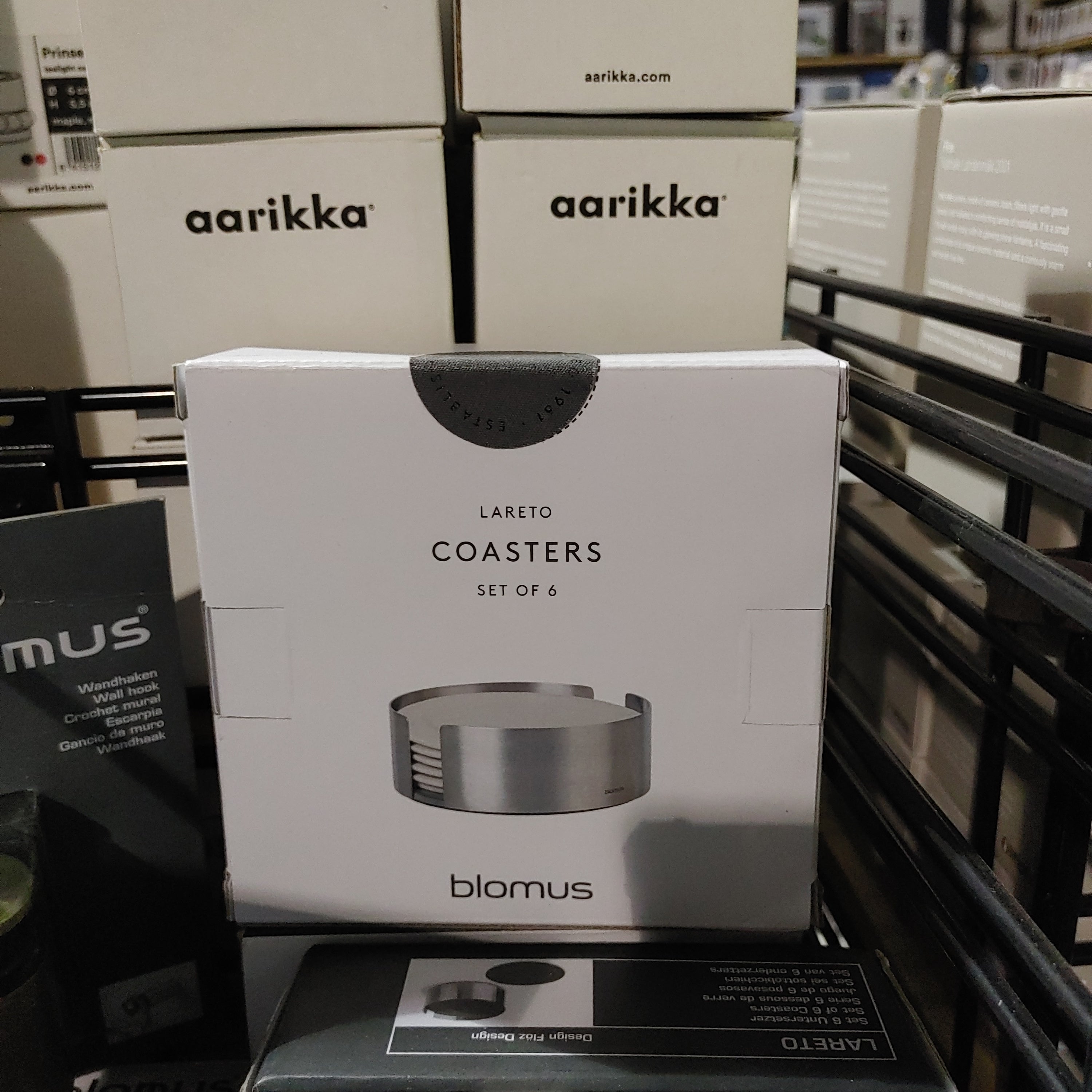 LARETO Set of 6 Coaster Stainless