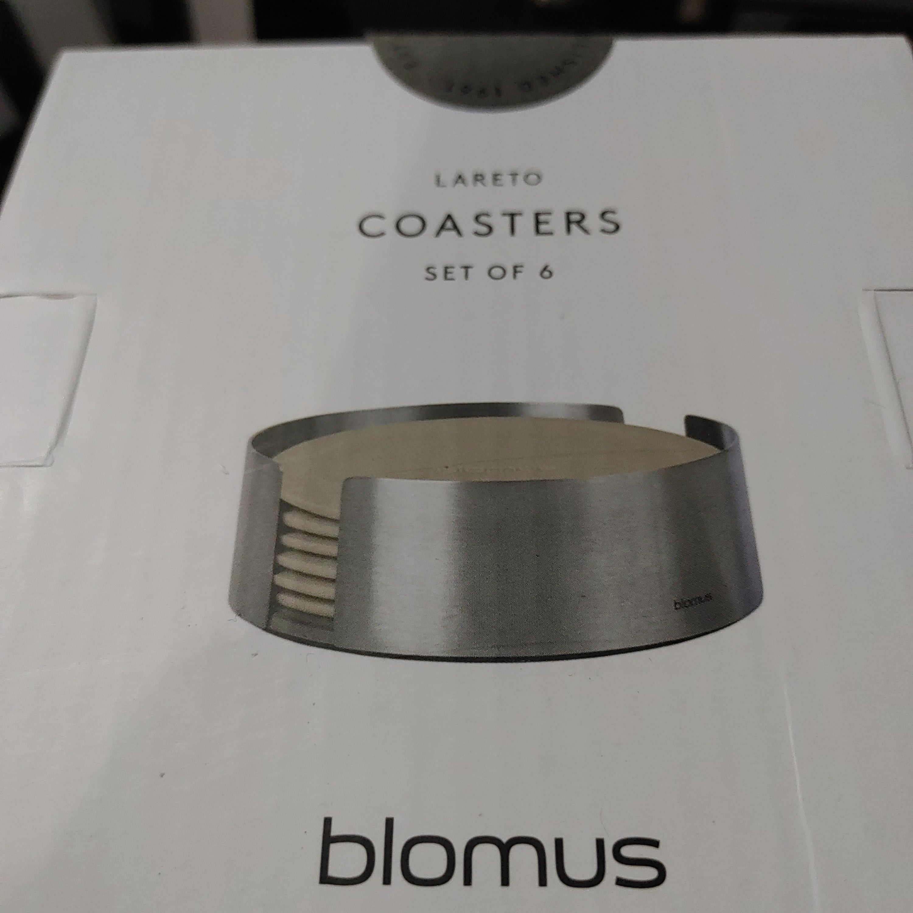 LARETO Set of 6 Coaster Stainless