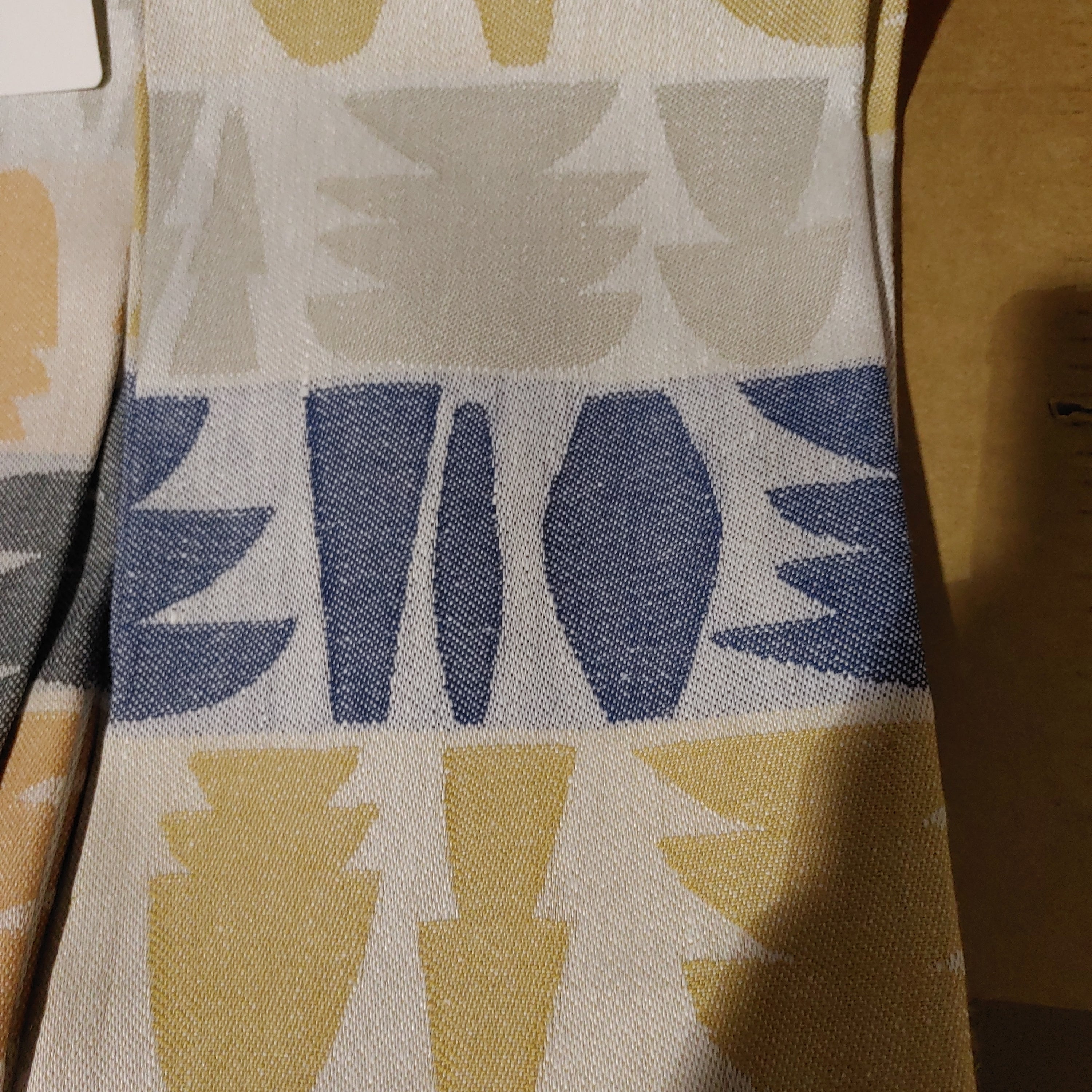 KIPOT towel 46x70cm 5/gold-blueberry-linen linen-cotton *