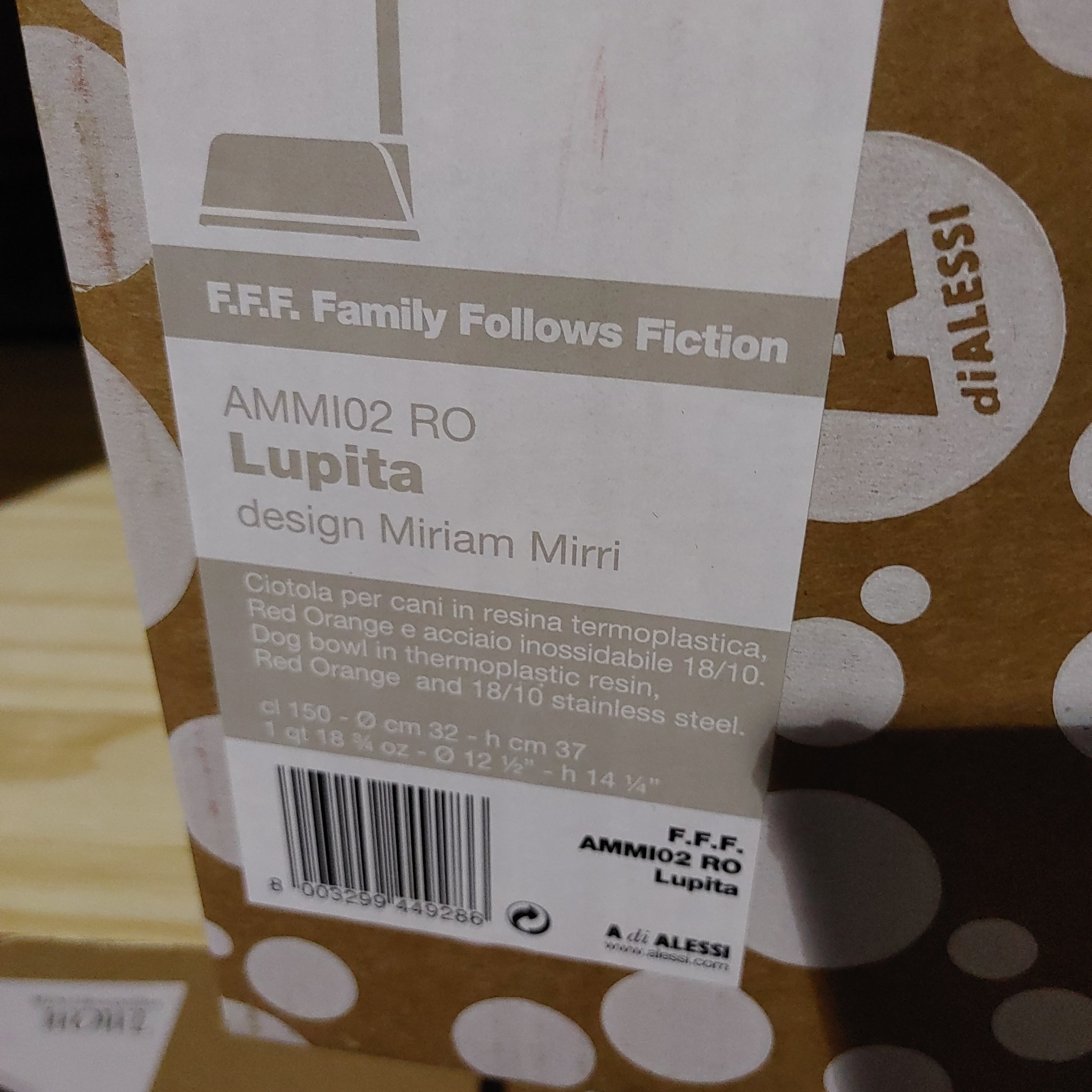AMMI02 RO Lupita / dog bowl orange red