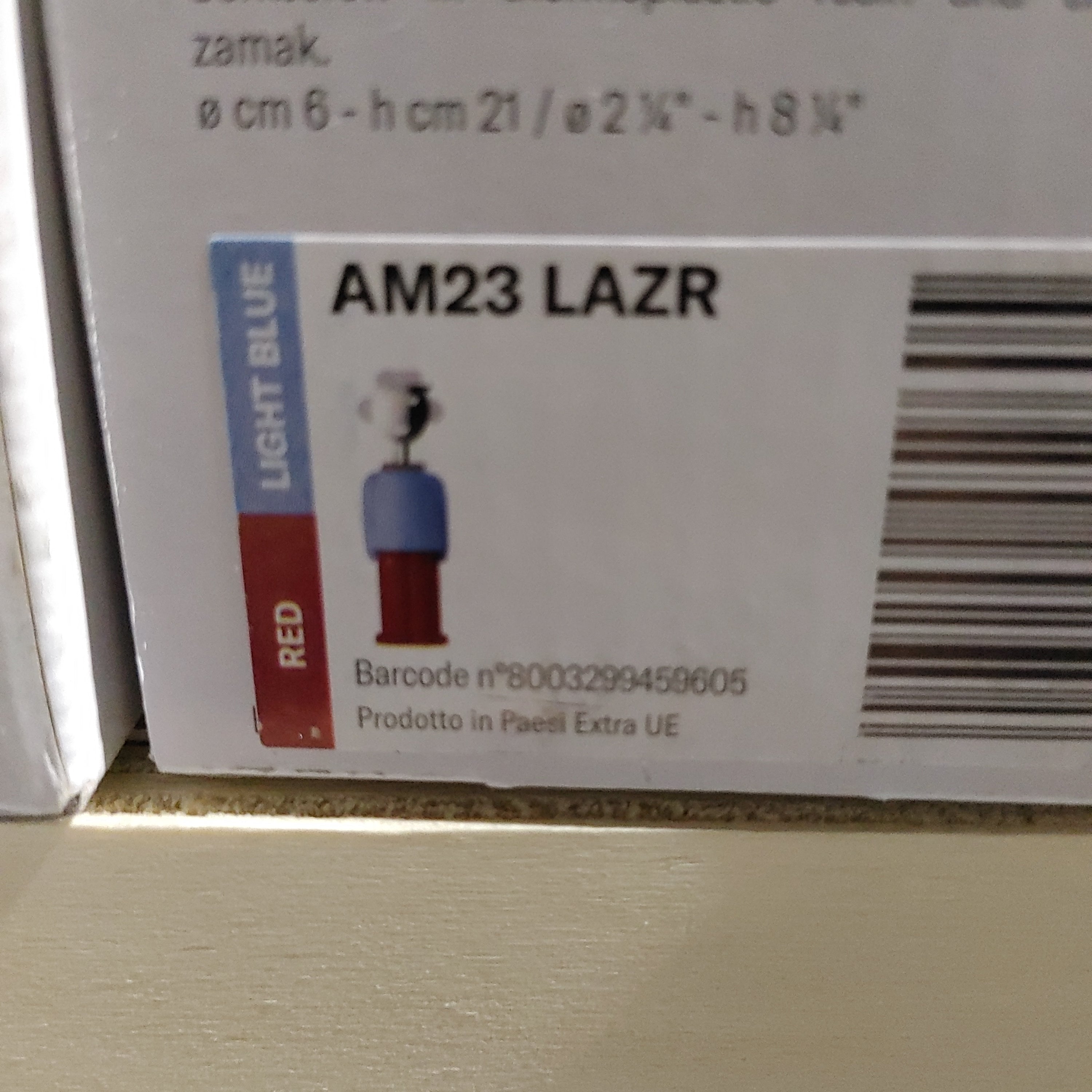 AM23 LAZR Alessandro M. - Galla Placidia corkscrew  light blue and red