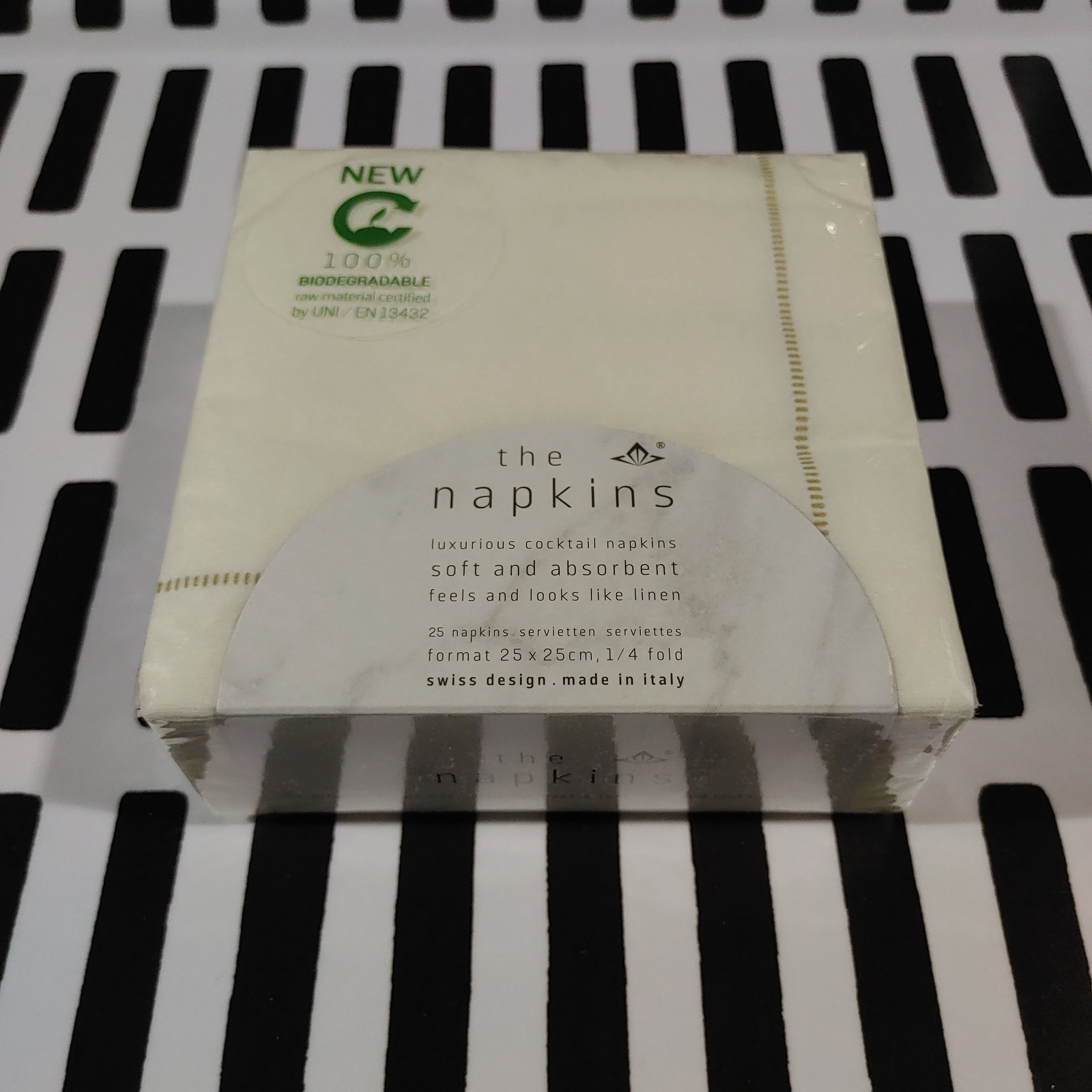 HEMSTITCH Cocktail Napkin - TAUPE (25pcs/Pack)