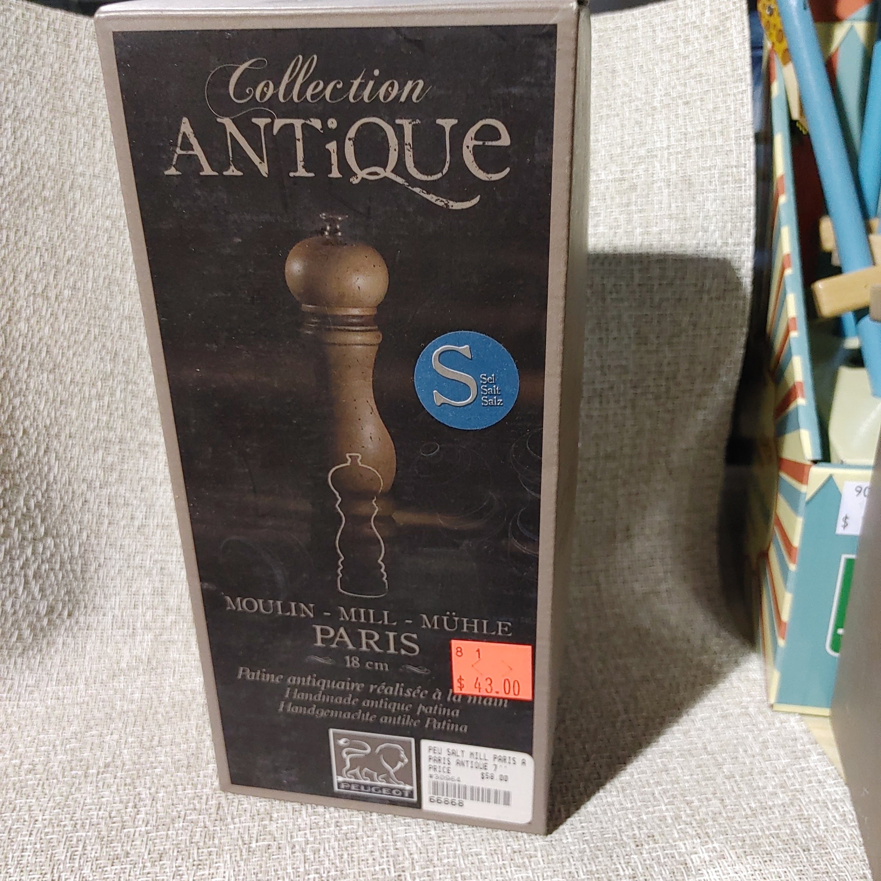 Peu antique salt mill 18cm