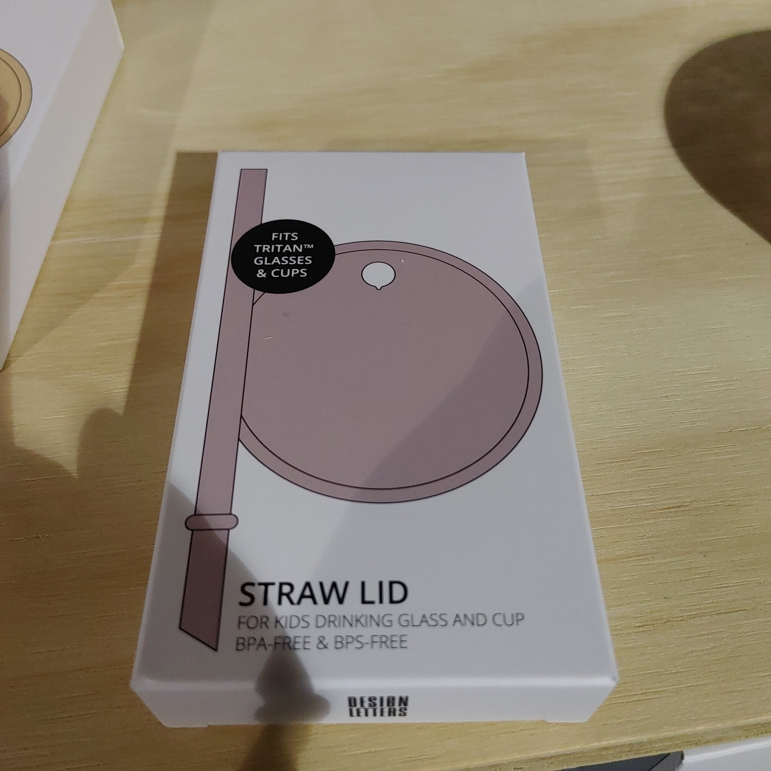 Straw lid ( for Kids personal drinking glass ) dusty lavender