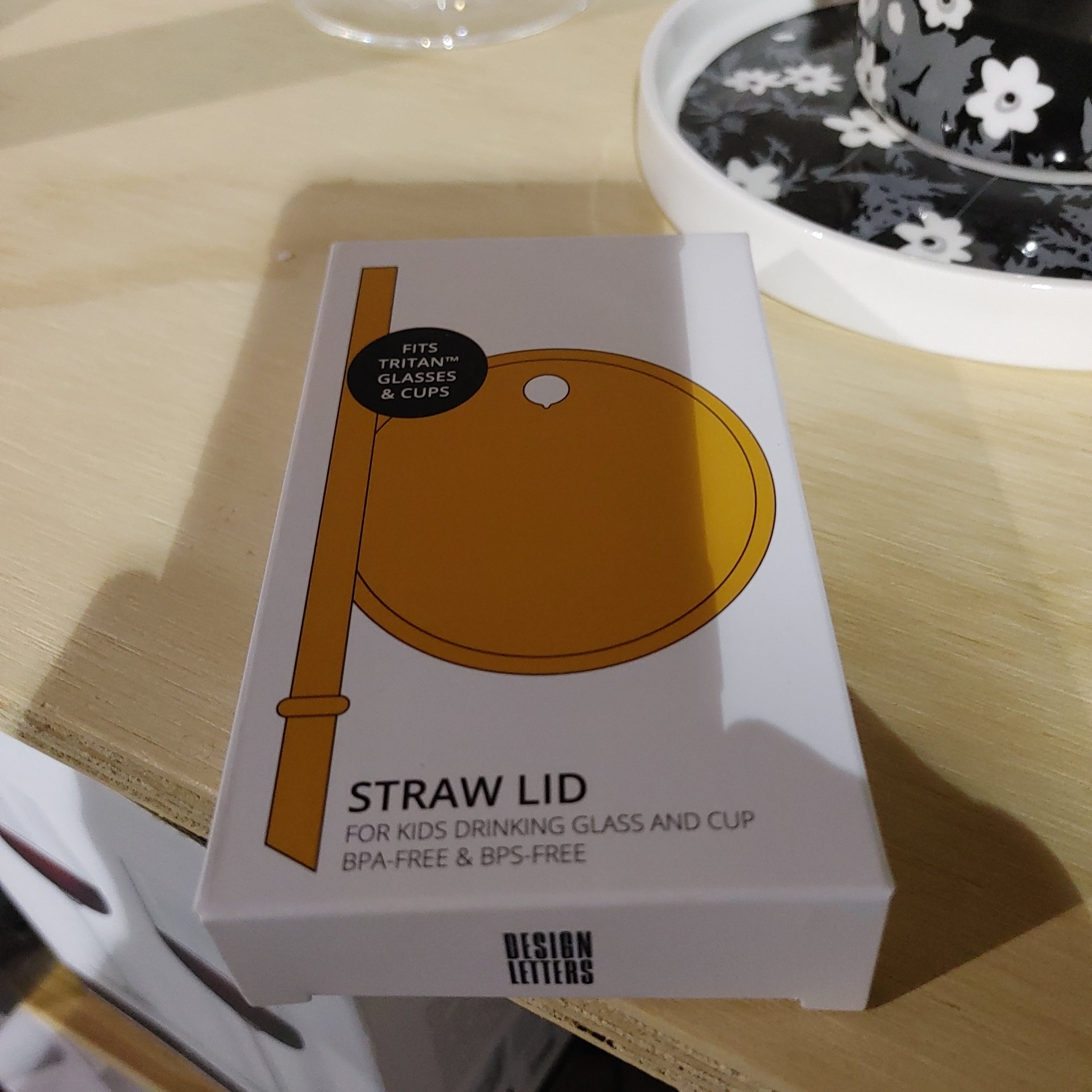 Kids Personal Tritan drinking glass Straw lid –Mustard