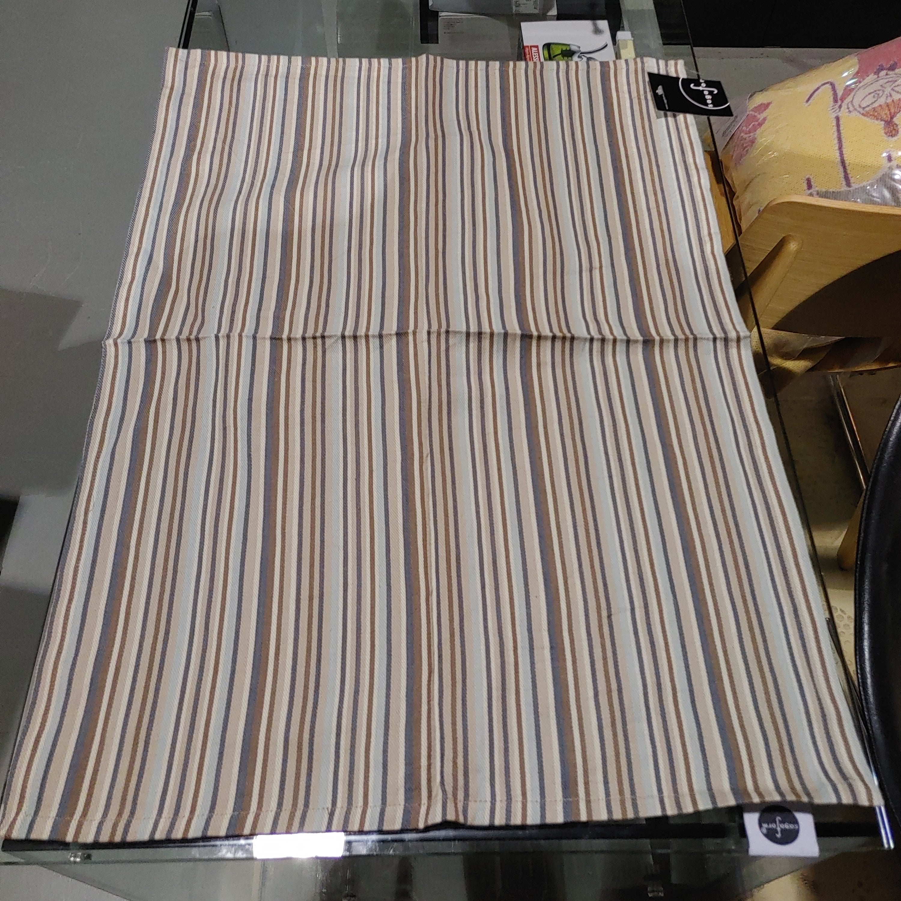 Sagaform tea towel Khaki stripe
