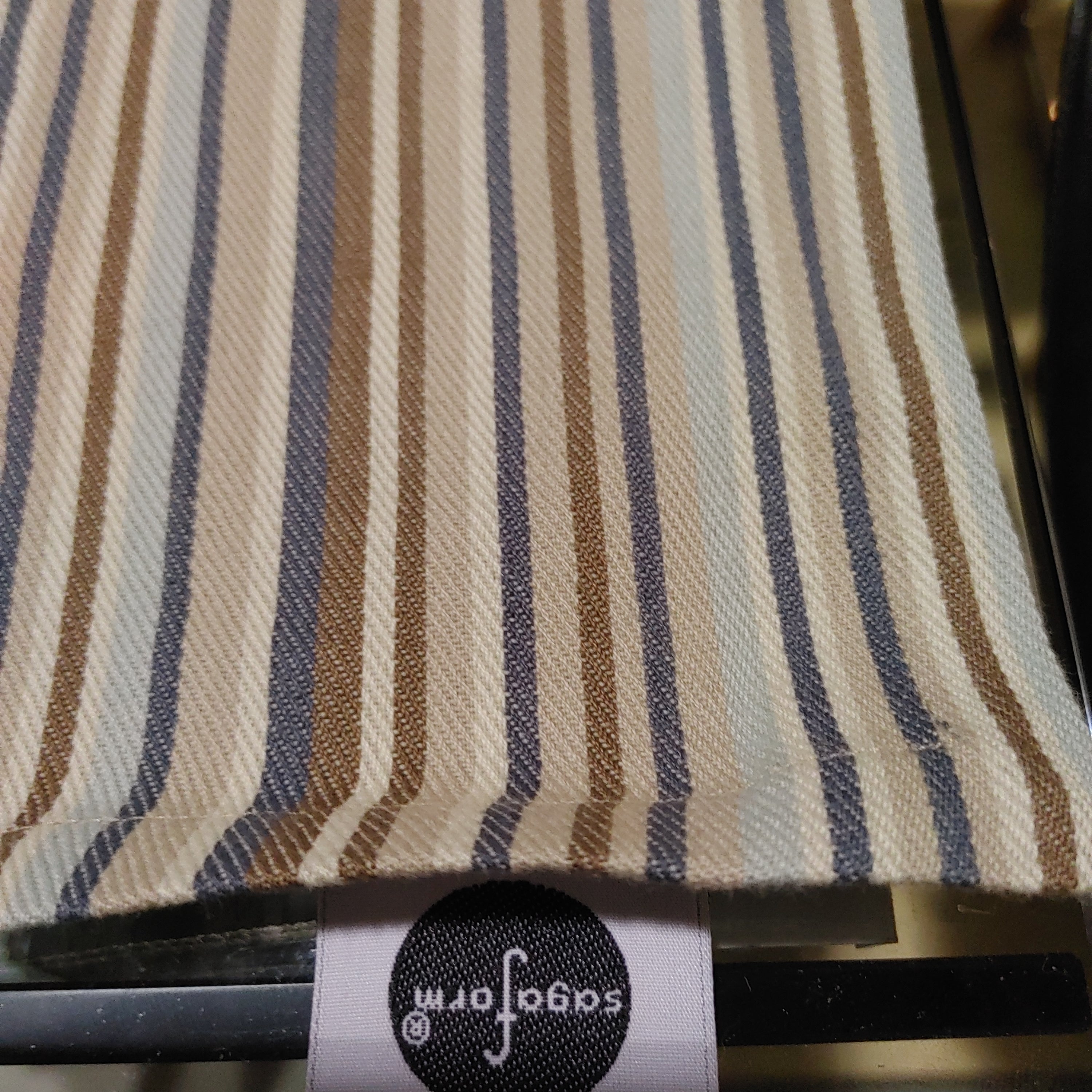 Sagaform tea towel Khaki stripe