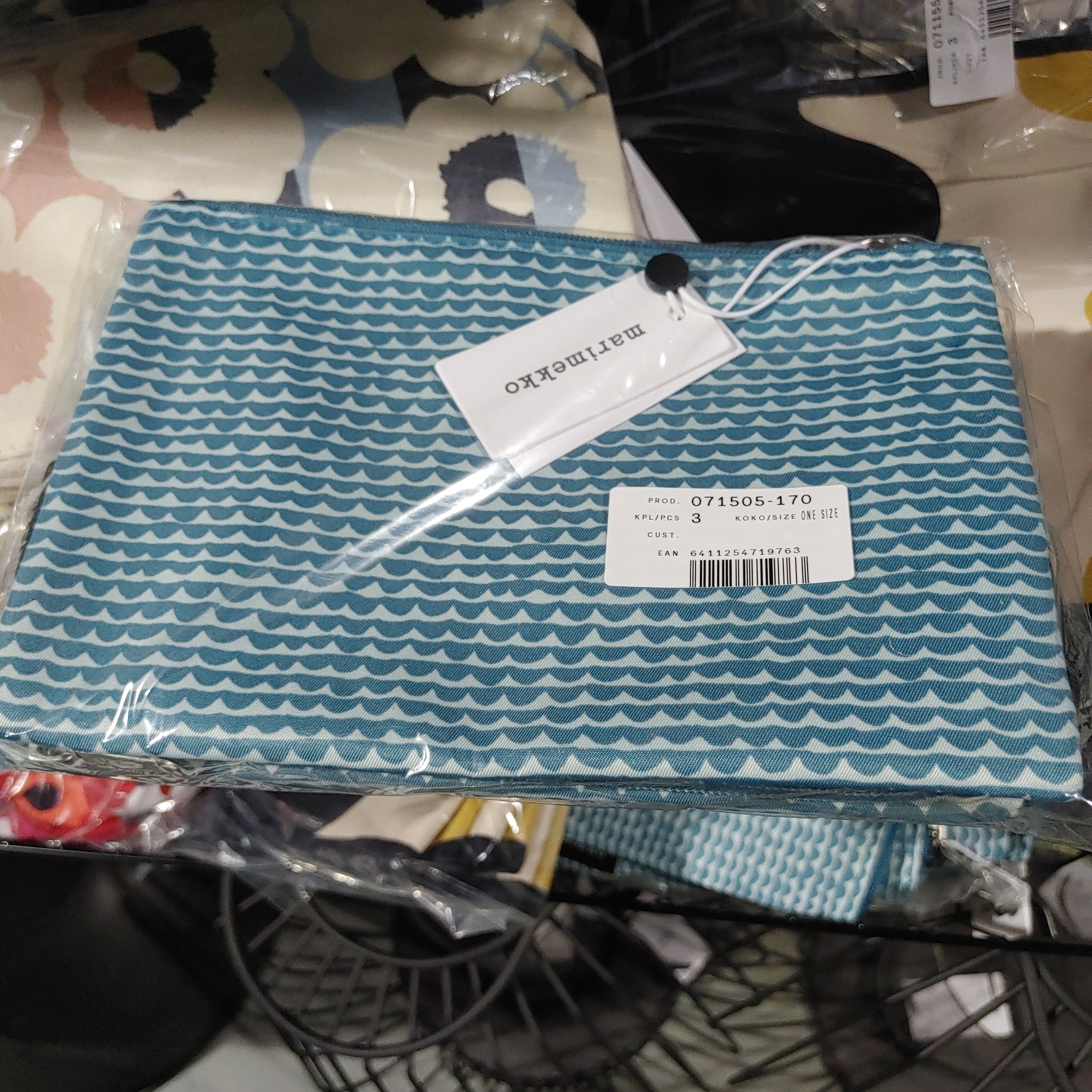 Kaika Papajo cosmetic bag off white , turquoise 071505 170