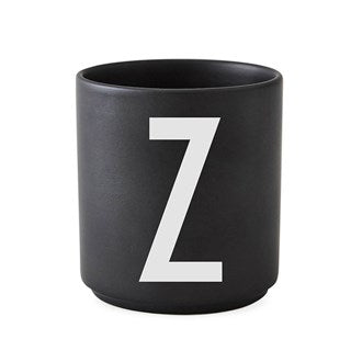 Personal Porcelain cup A-Z - Black