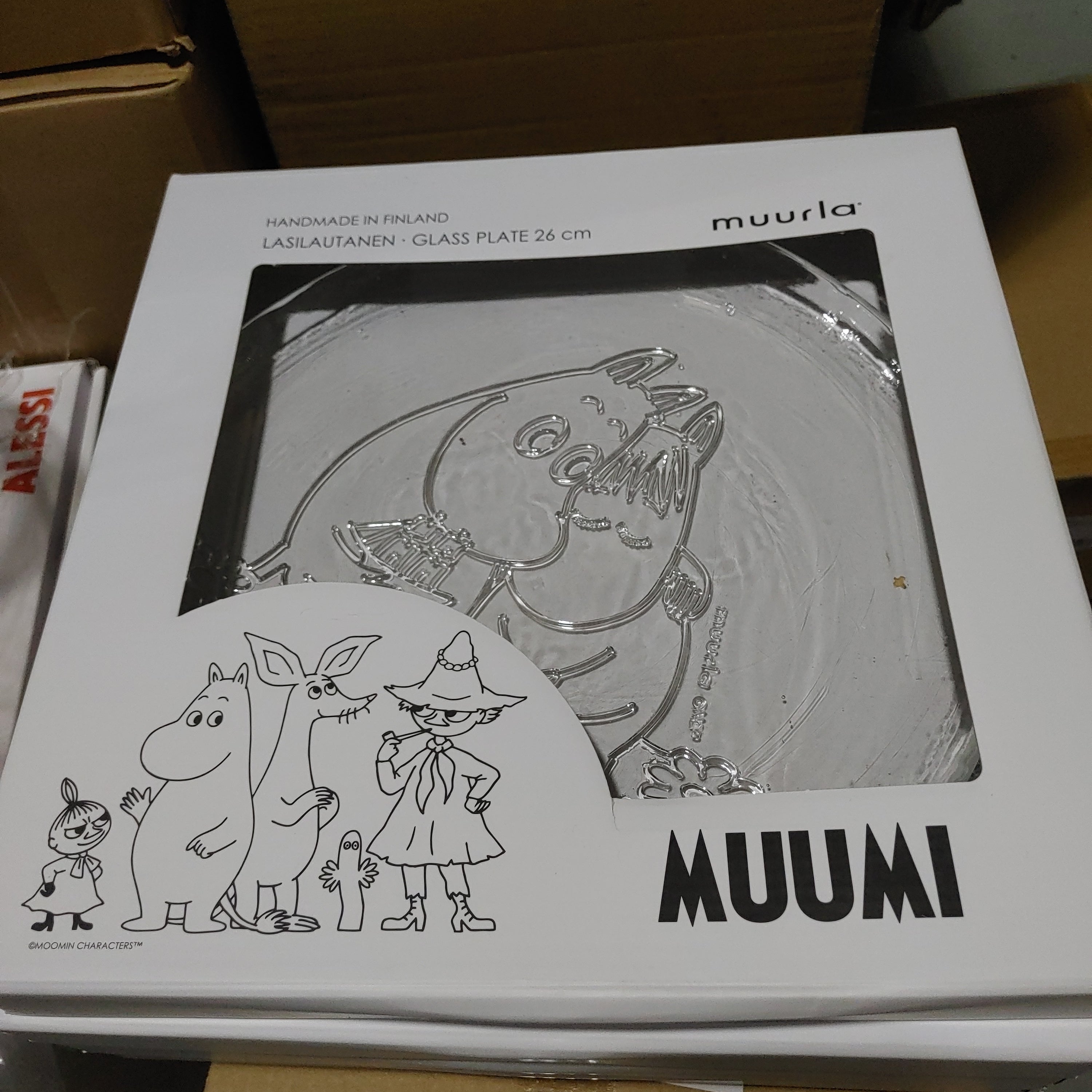 Moomin glass plate 26cm, Together Forever