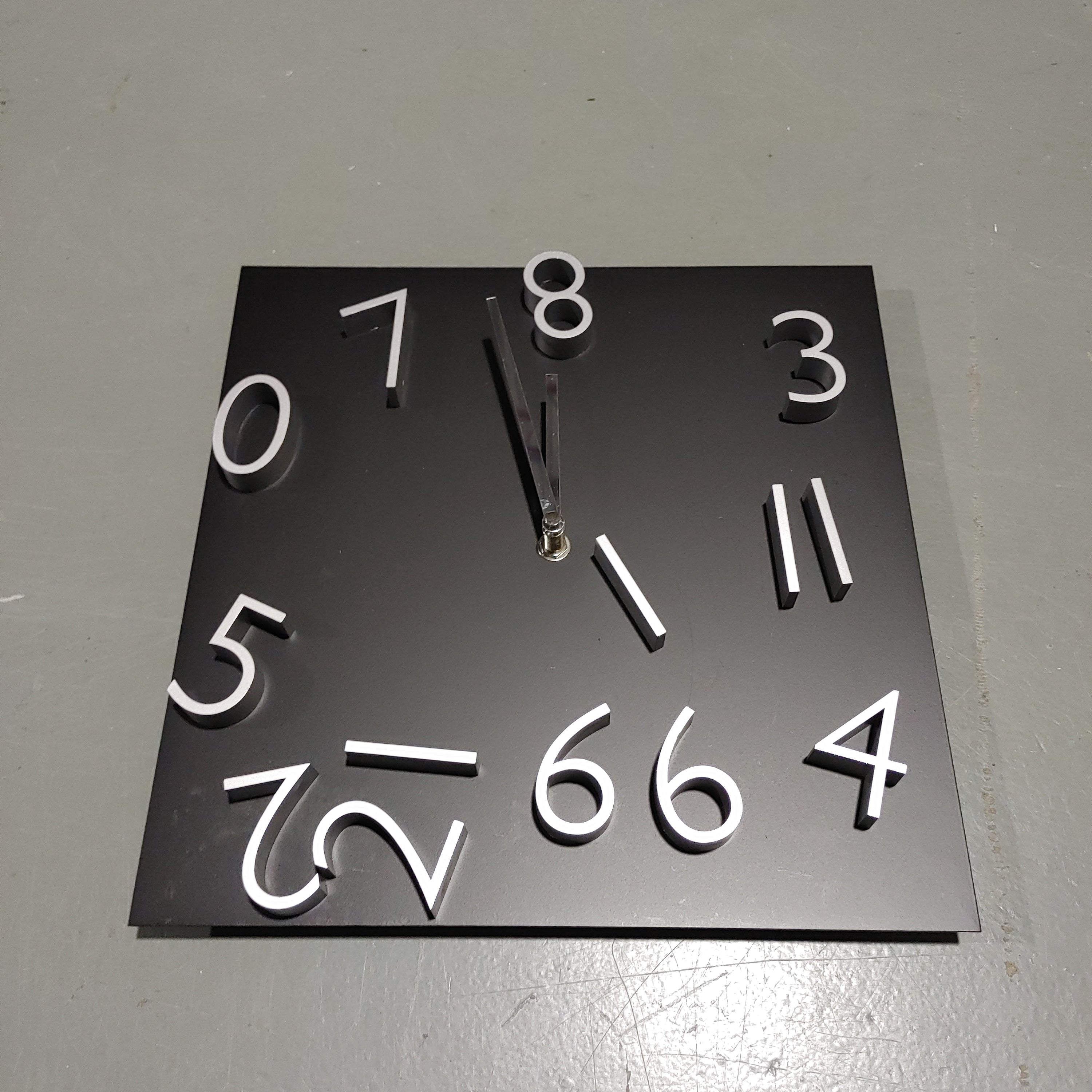 Wall clock metal magnet clock with movable numbers
