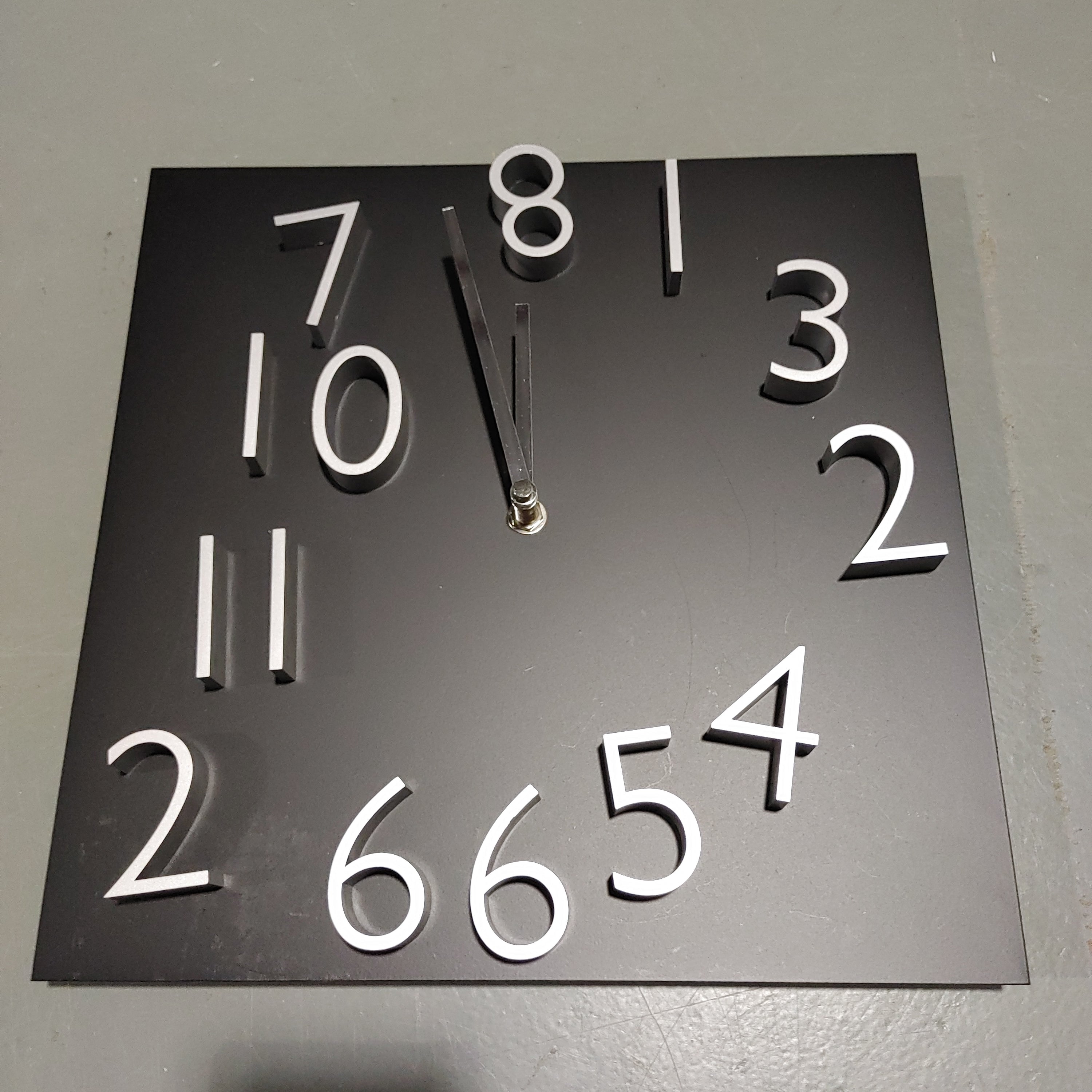 Wall clock metal magnet clock with movable numbers