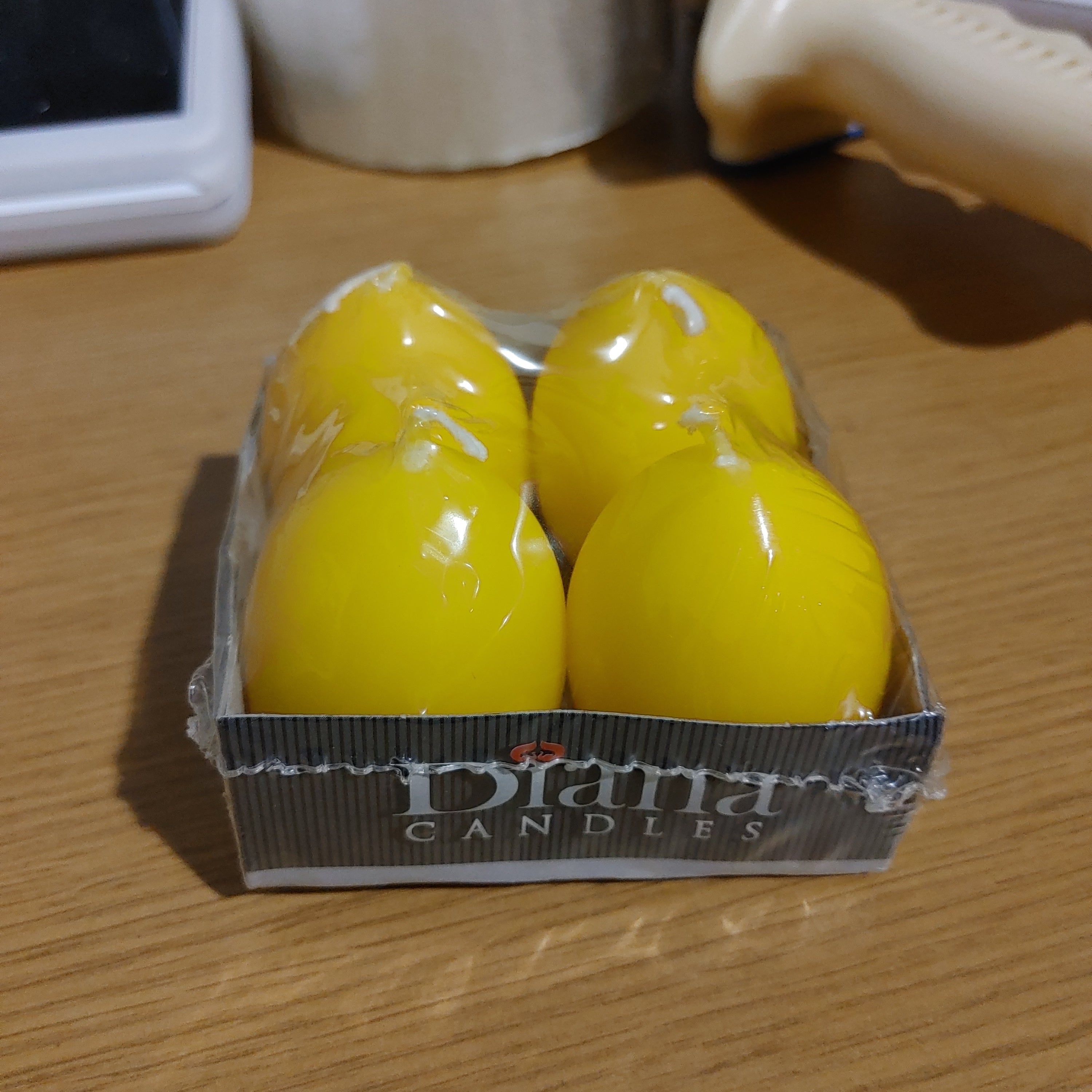 Danish Candle Egg pk/4 Yellow