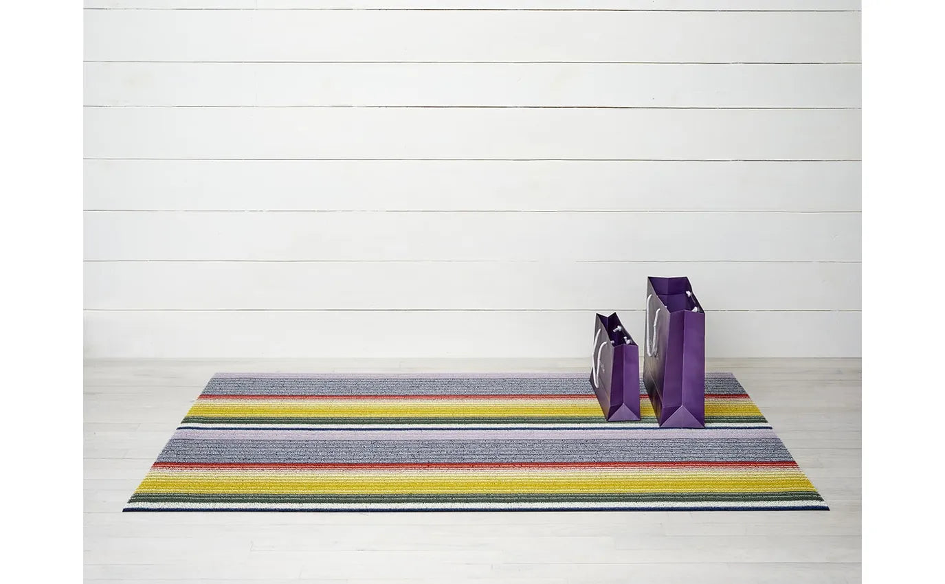 Shag Door Mat Pop Stripe -Multi 18"x28"