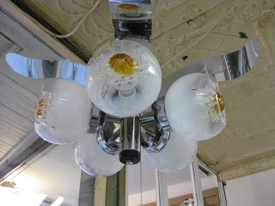 Vintage 1960 Mazzega chandelier from Italy.