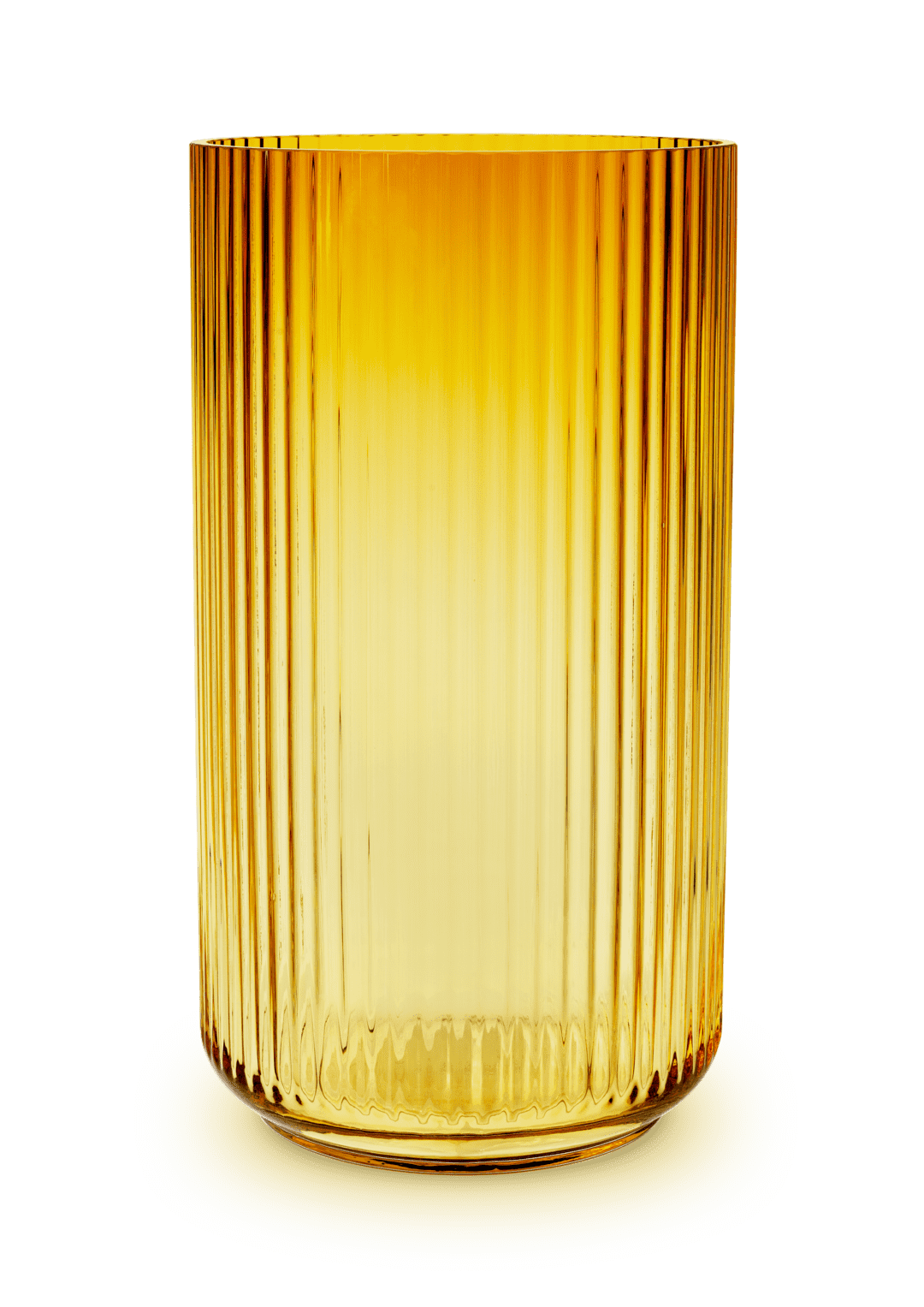 Vase H38 cm Glass amber mouth blown glass  H 38cm H: 15" Ø: 8.3