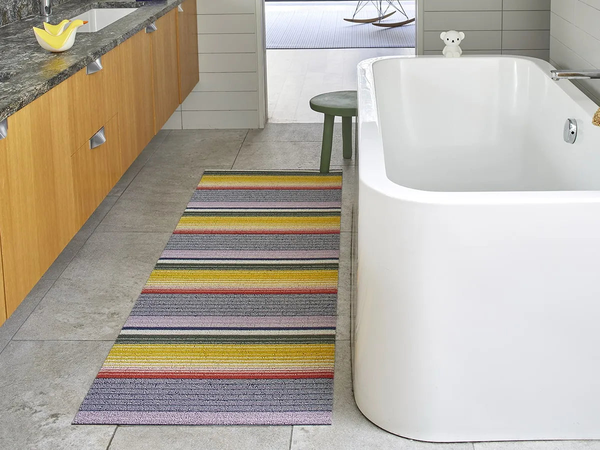 Shag Door Mat Pop Stripe -Multi 18"x28"