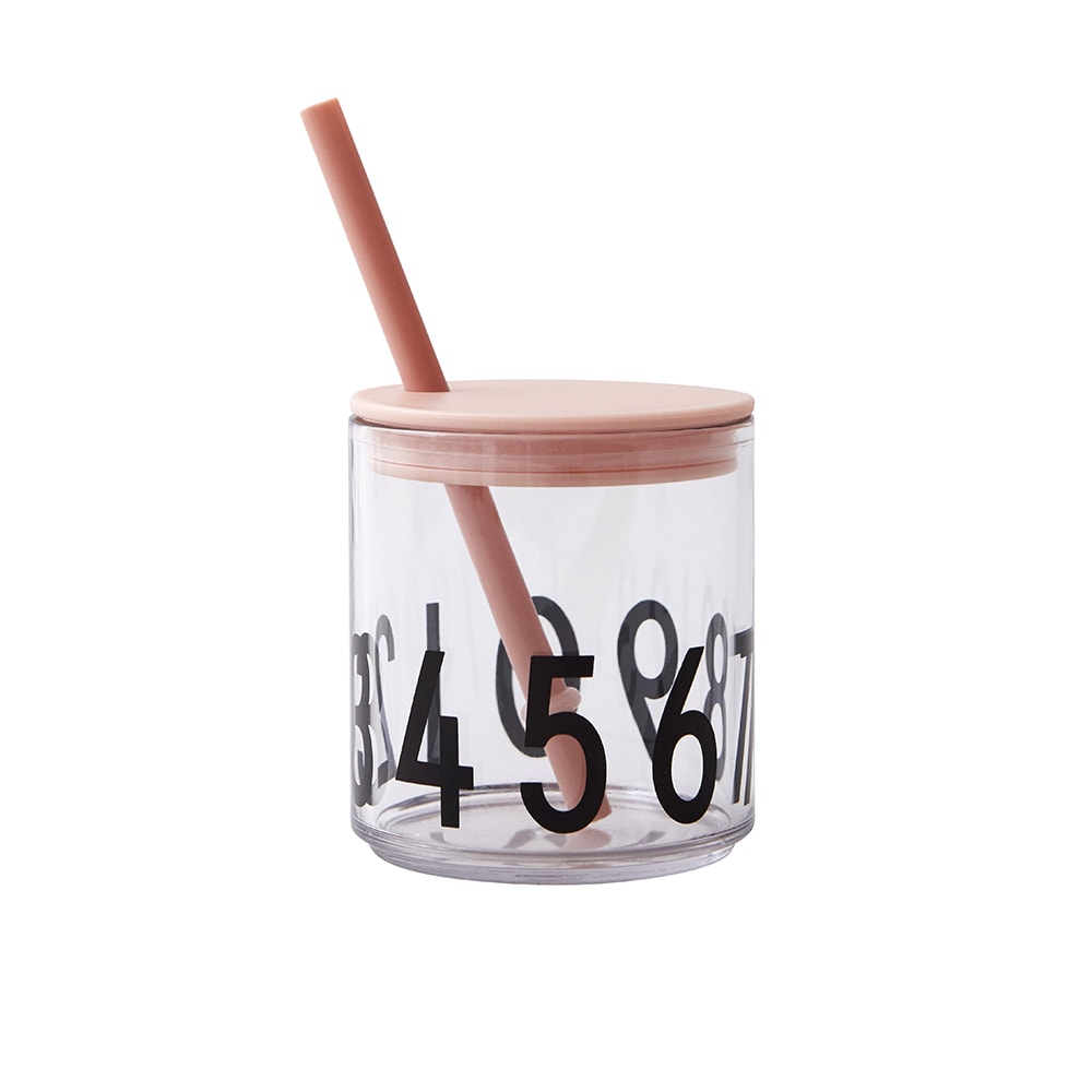 Straw lid ( for Kids personal drinking glass ) Nude