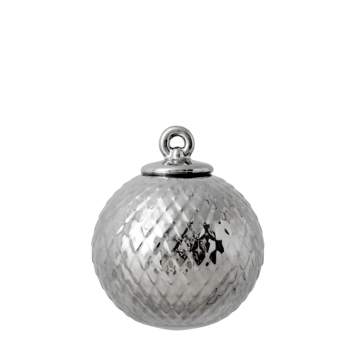 Rhombe Decoration Ball Ø7 cm Silver *