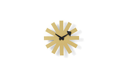 Asterisk clock Brass by George Nelson for Vitra