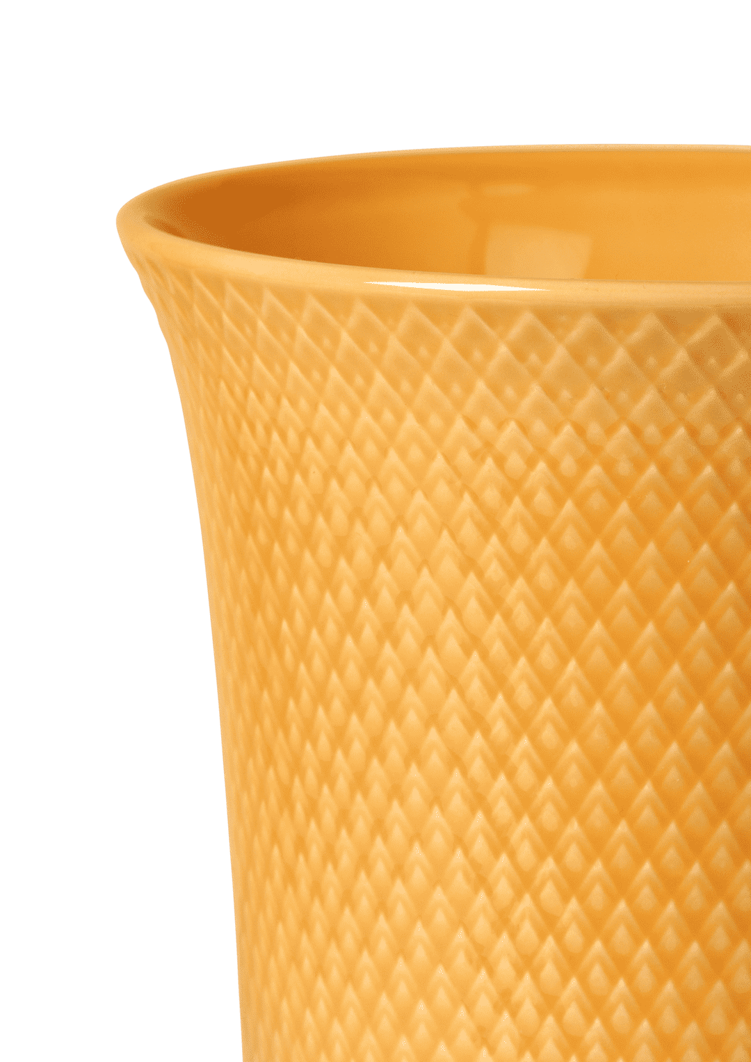 Rhombe Color Vase 20cm yellow porcelain *