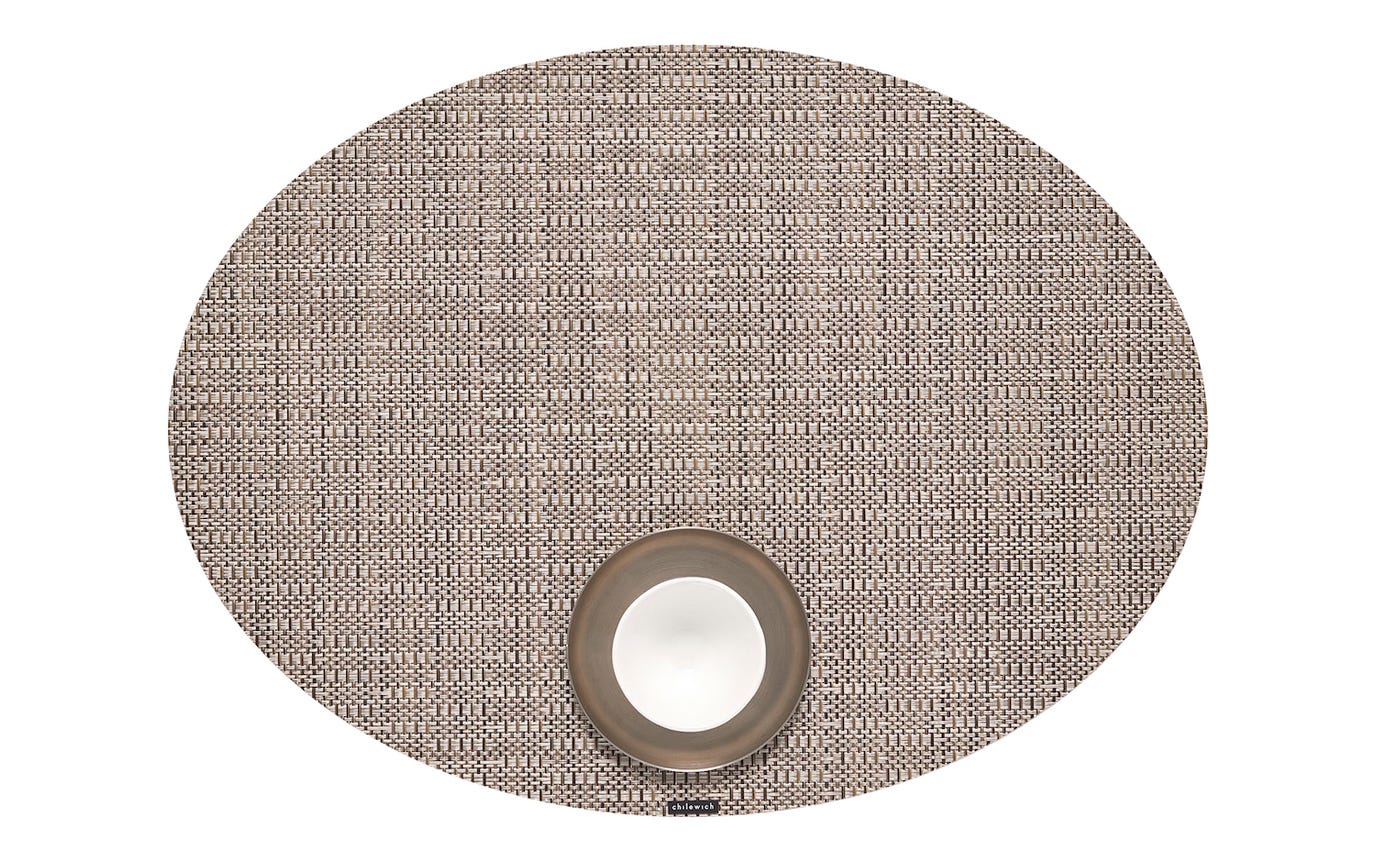 Chilewich Placemat Oval 14x19.25" Thatch (multiple colours)