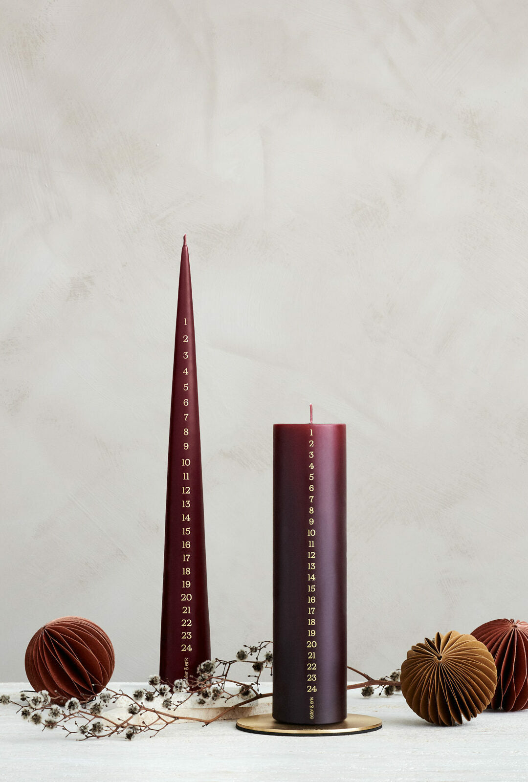 Ester & Erik Cone Calendar Advent candles — Studio Pazo