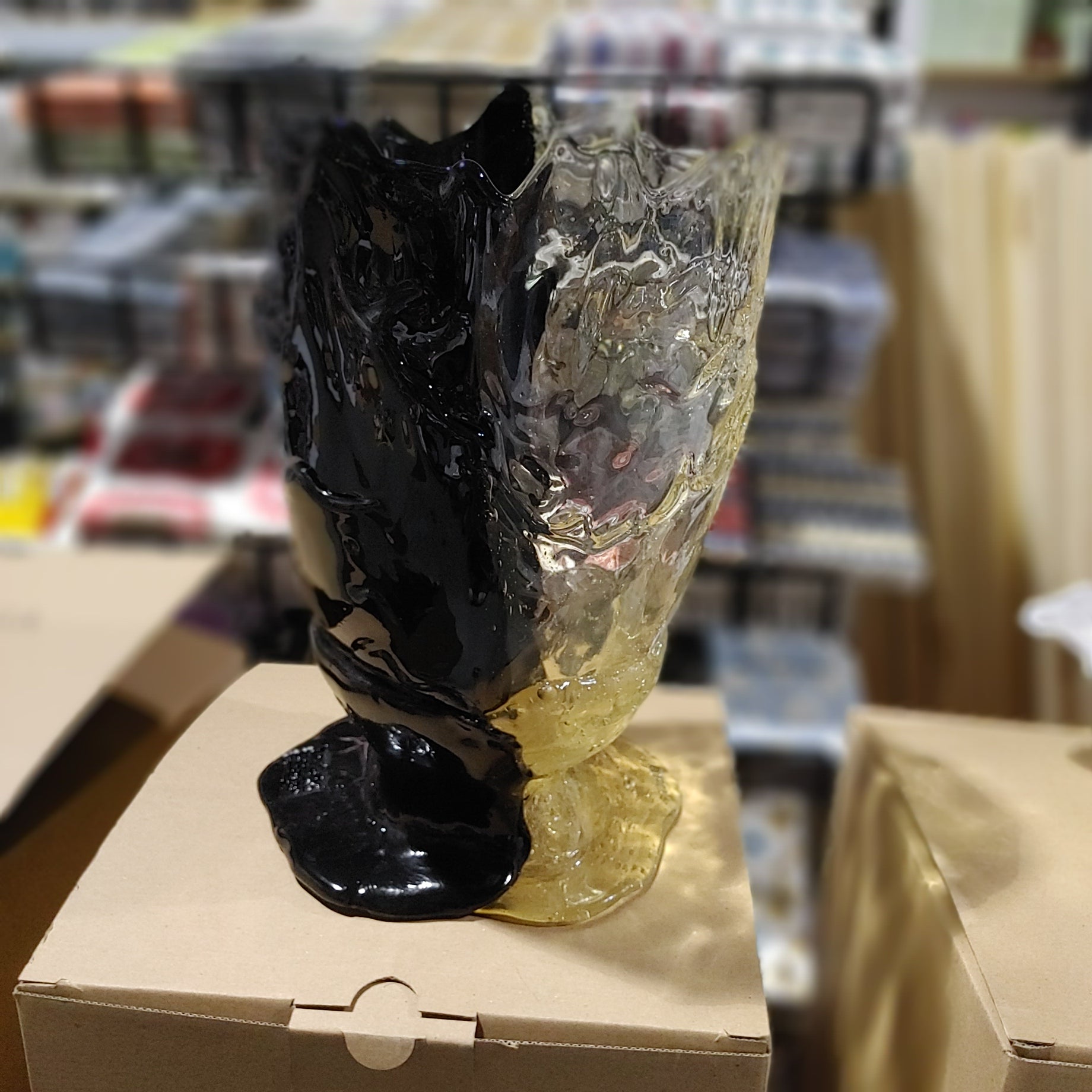 Gaetano Pesce fish vase Large TWINS C VASE L cl,black