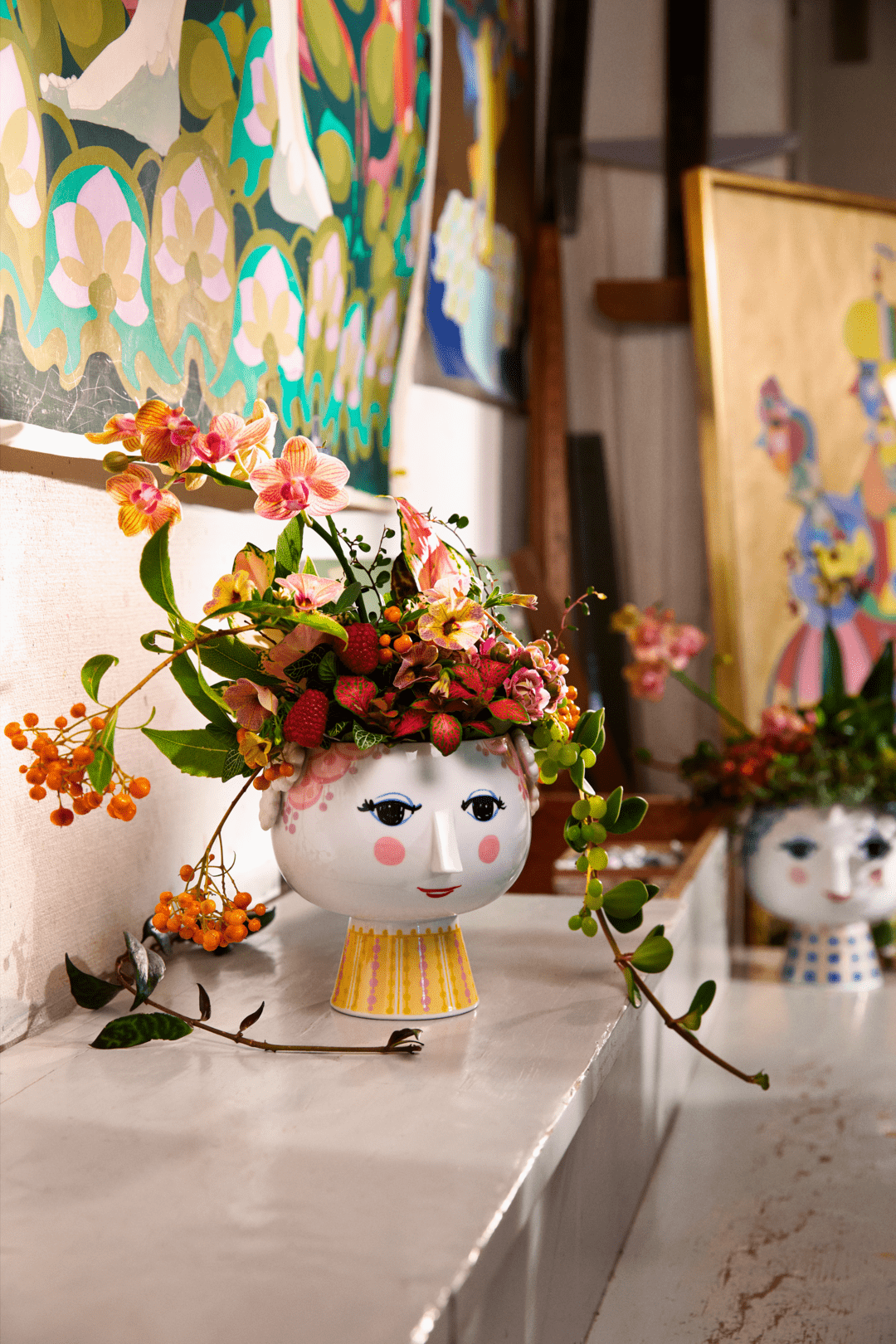 Flowerpot on Base Ø6.1 in Flowerpot on base Ø15.5 cm Pink