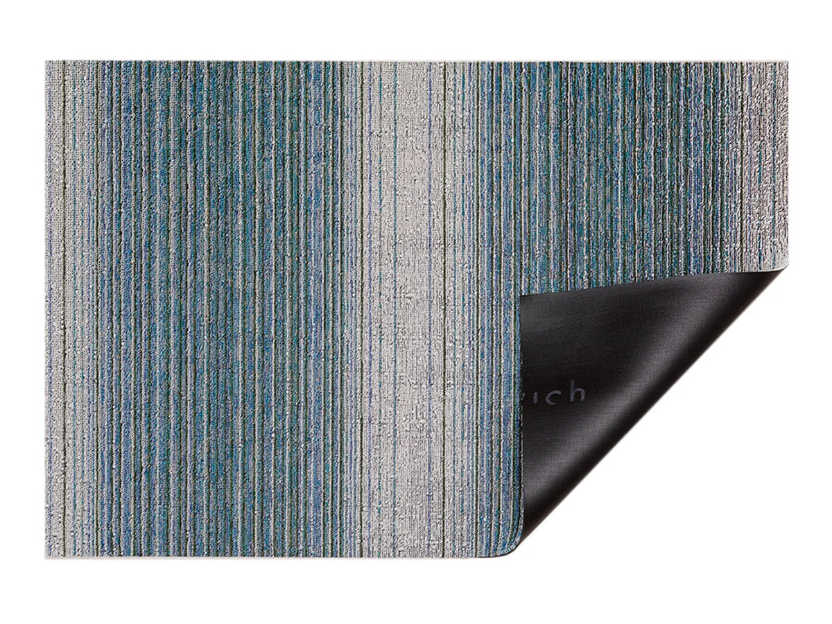 Shag Utility Mat Fade Stripe -Lagoon 24"x36"