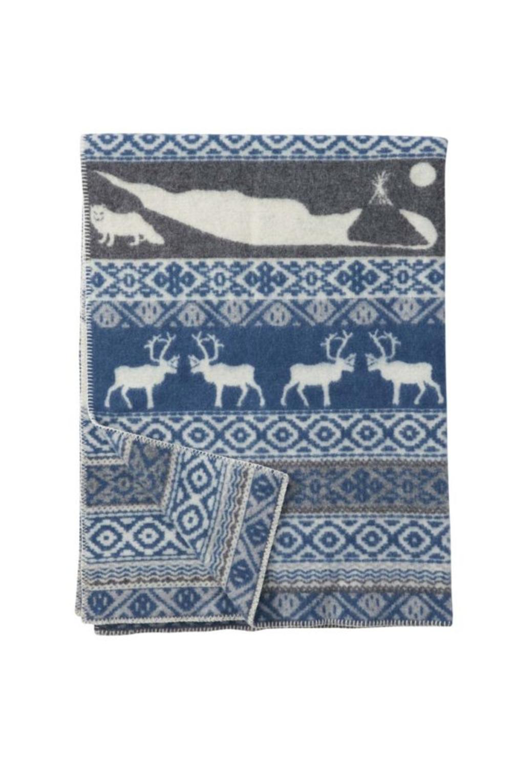 Klippan wool blanket Sarek Blue